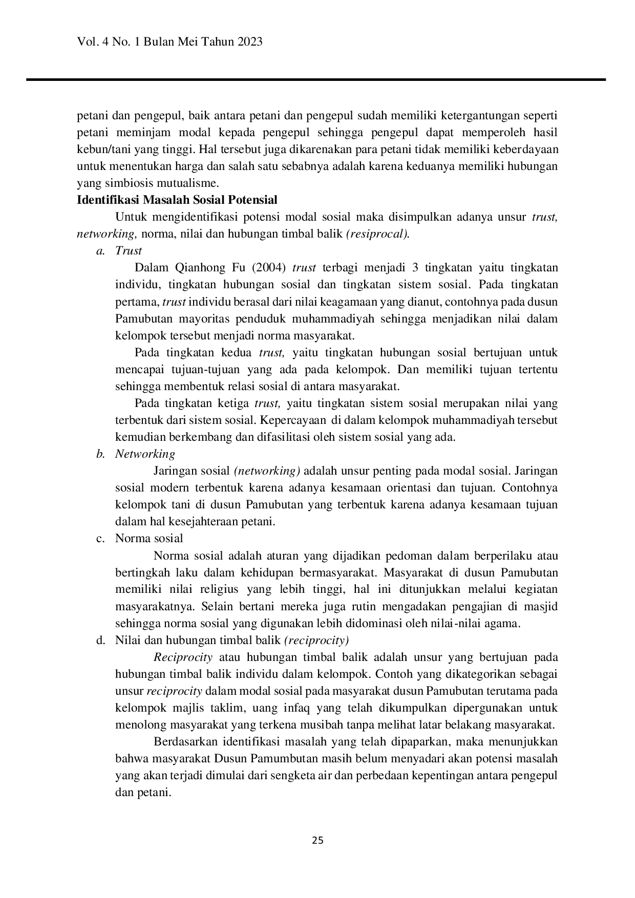 JURIS Analisis Social Mapping Terhadap Masyarakat Dusun Pamubutan Desa Cipetir Kabupaten Sukabumi