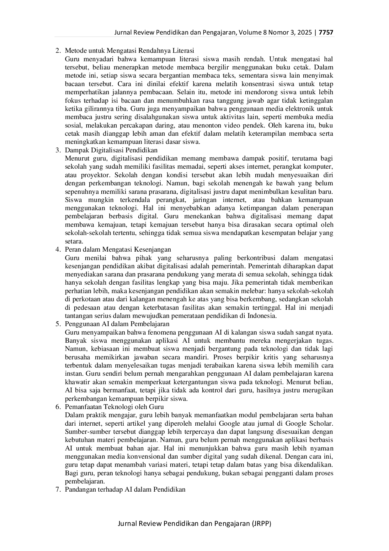 JURIS Digitalisasi dan Tantangan Literasi Kritis Antara Buku Cetak E Book dan AI dalam Kelas