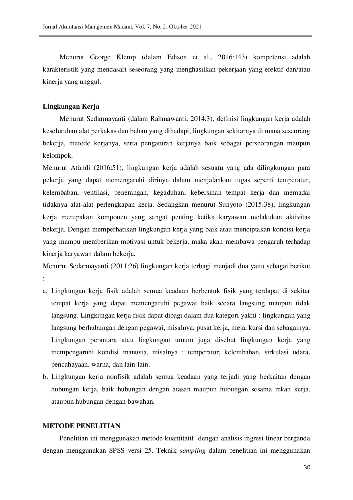 JURIS Pengaruh Kompetensi dan Lingkungan Kerja Terhadap Kinerja Karyawan Pada PT SMART MULTIFINANCE Cabang Sangatta