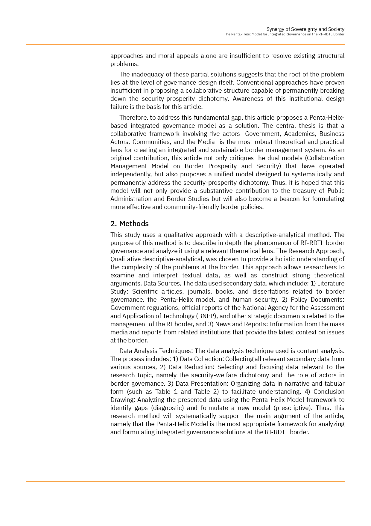 juris Sinergi Kedaulatan dan Masyarakat Model Penta Helix untuk Tata Kelola Terpadu di Perbatasan RI RDTL