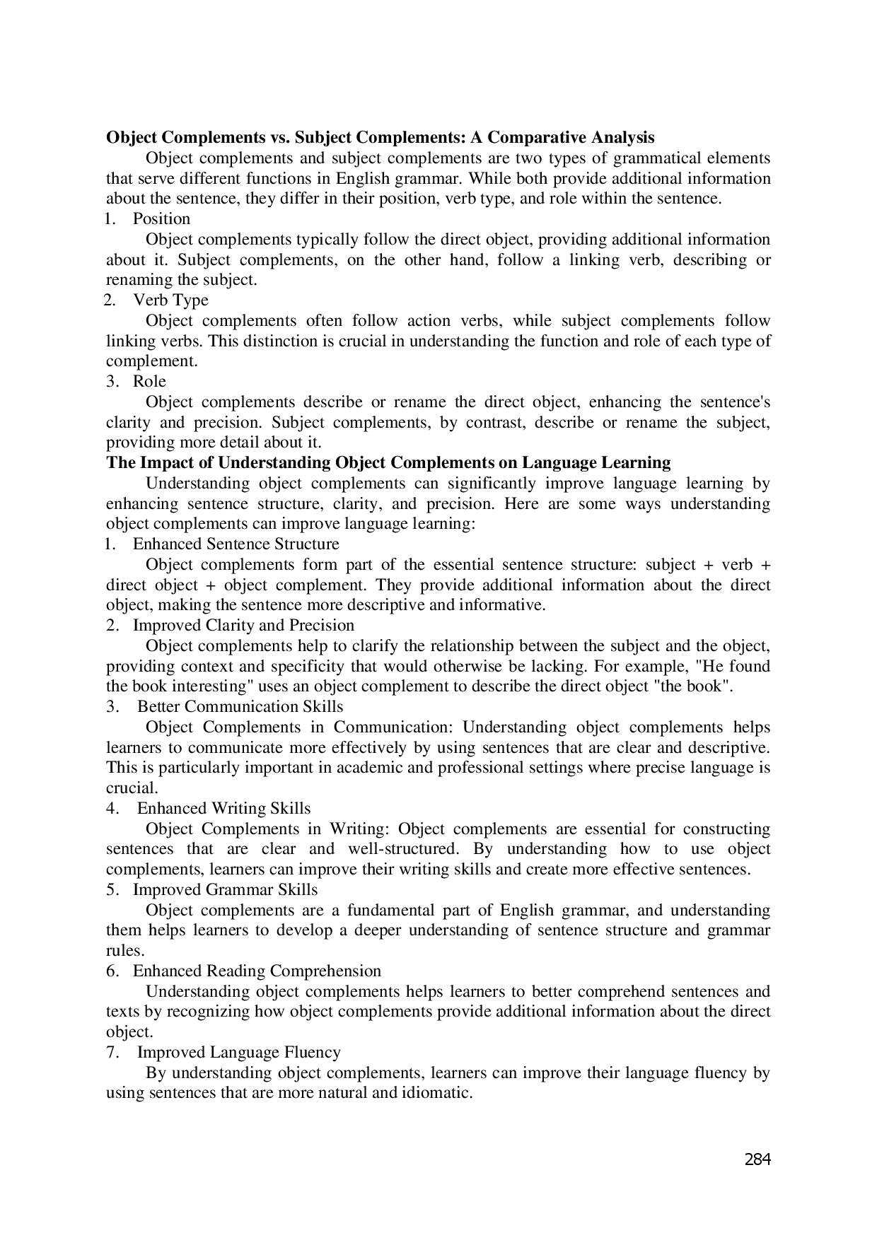 juris The Importance Of Object Complement In English Grammar