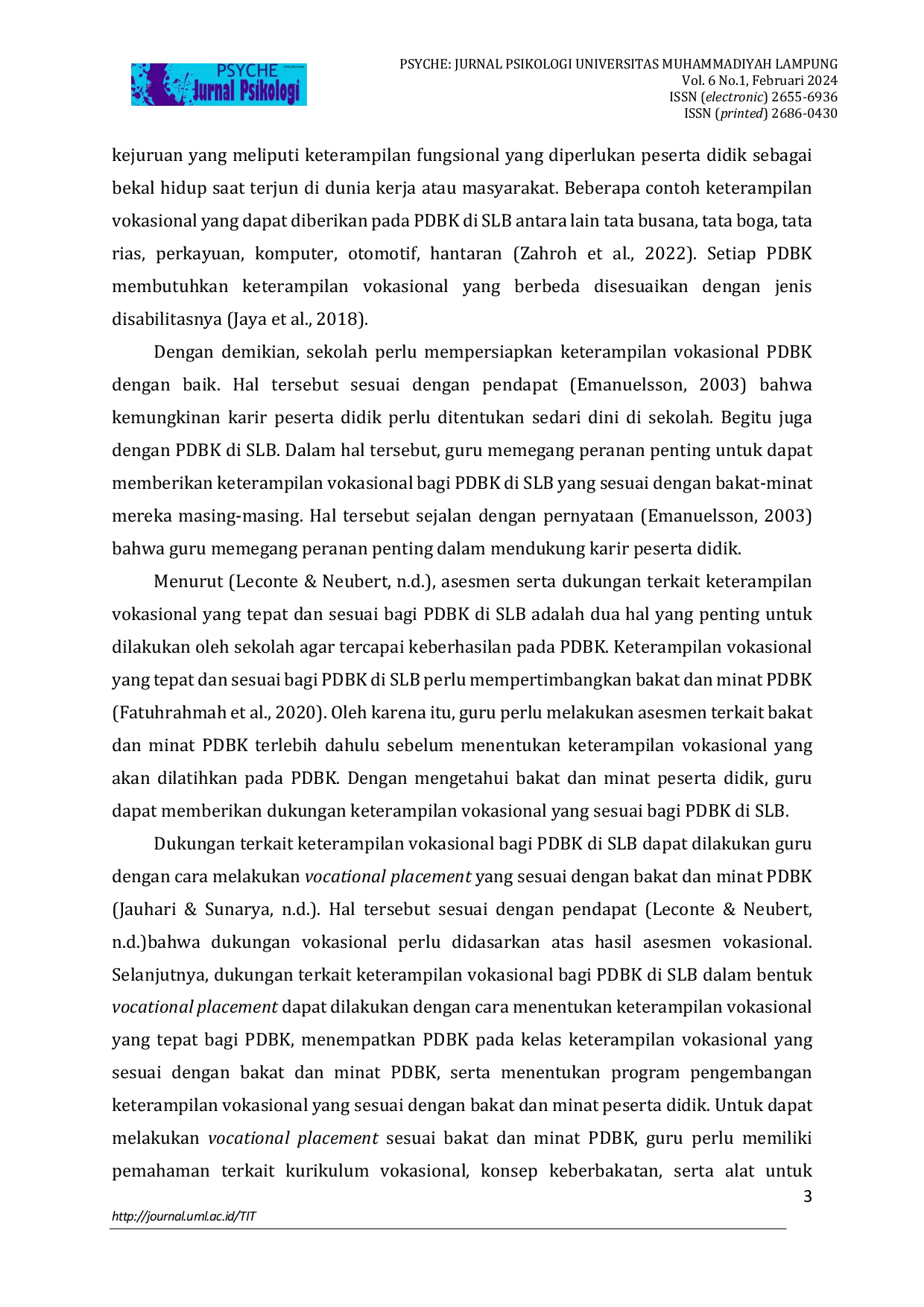 JURIS Pemanfaatan Aplikasi Supersmart Terhadap Pemahaman Vocational Placement Pada Guru Sekolah Luar Biasa