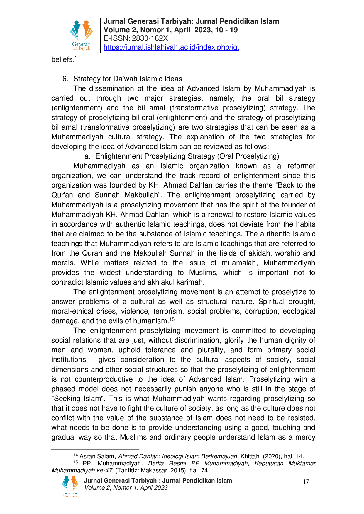 JURIS The Emergence of the Idea of Islam and the Problem