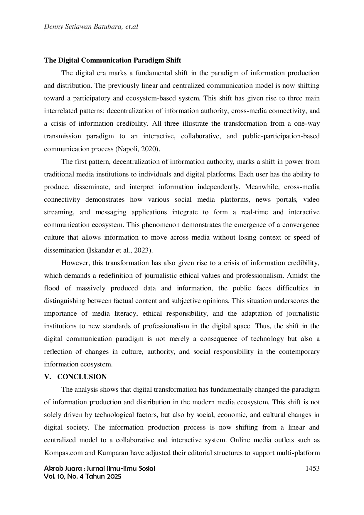 JURIS Paradigm Shift in Information Production and Distribution in the Digital Era