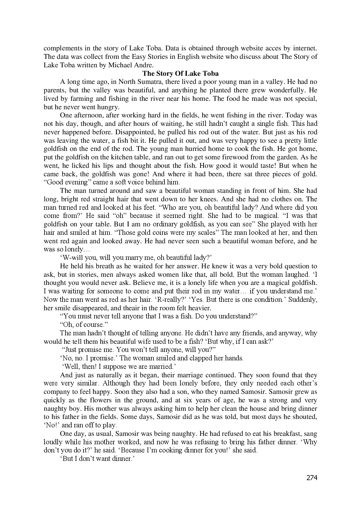 juris The Grammatical Analysis of Object Complements in the Story of Lake Toba