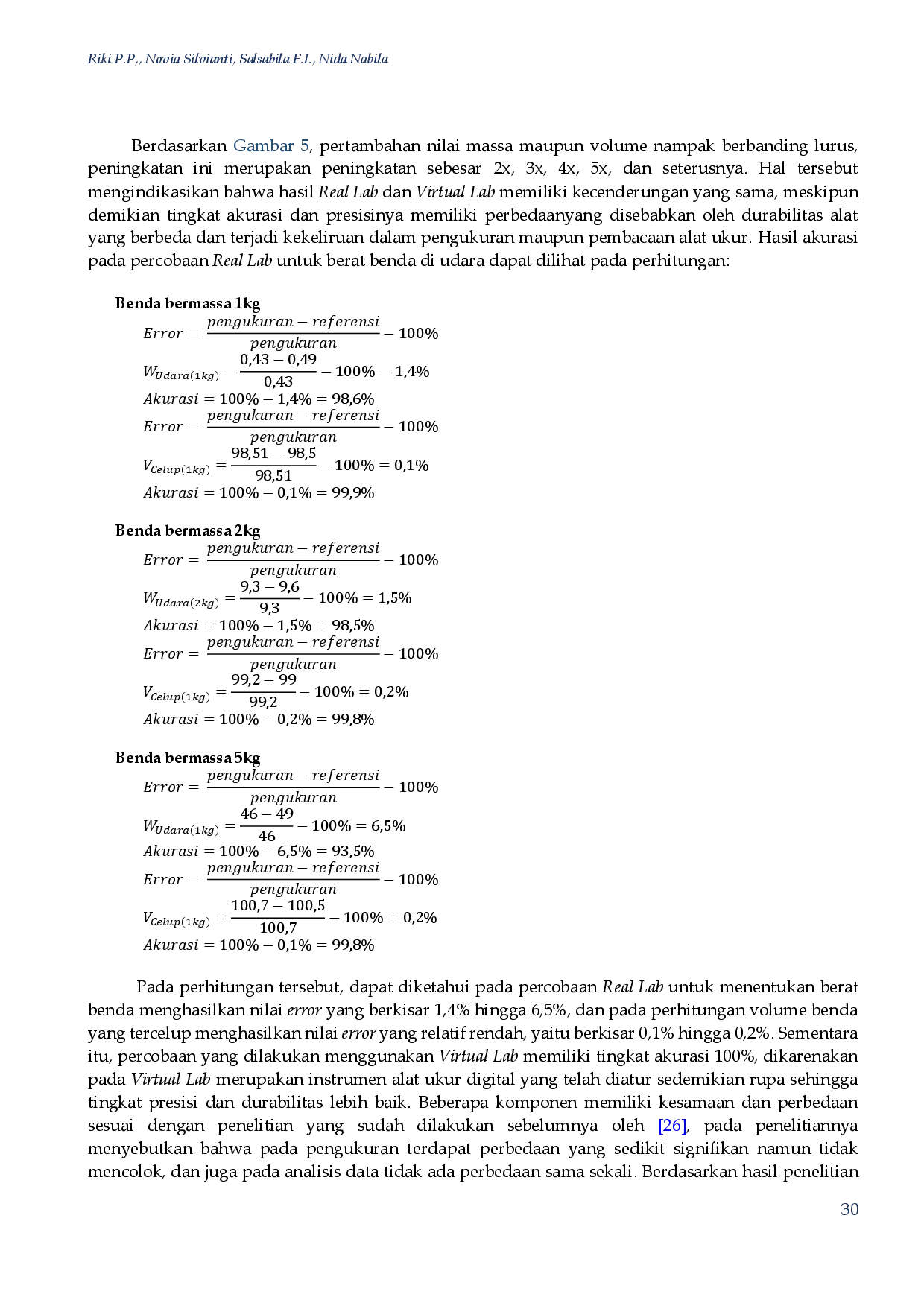 juris Uji Perbandingan antara Virtual Lab dengan Real Lab pada Hukum Archimedes dengan penggunaan HOT LAB