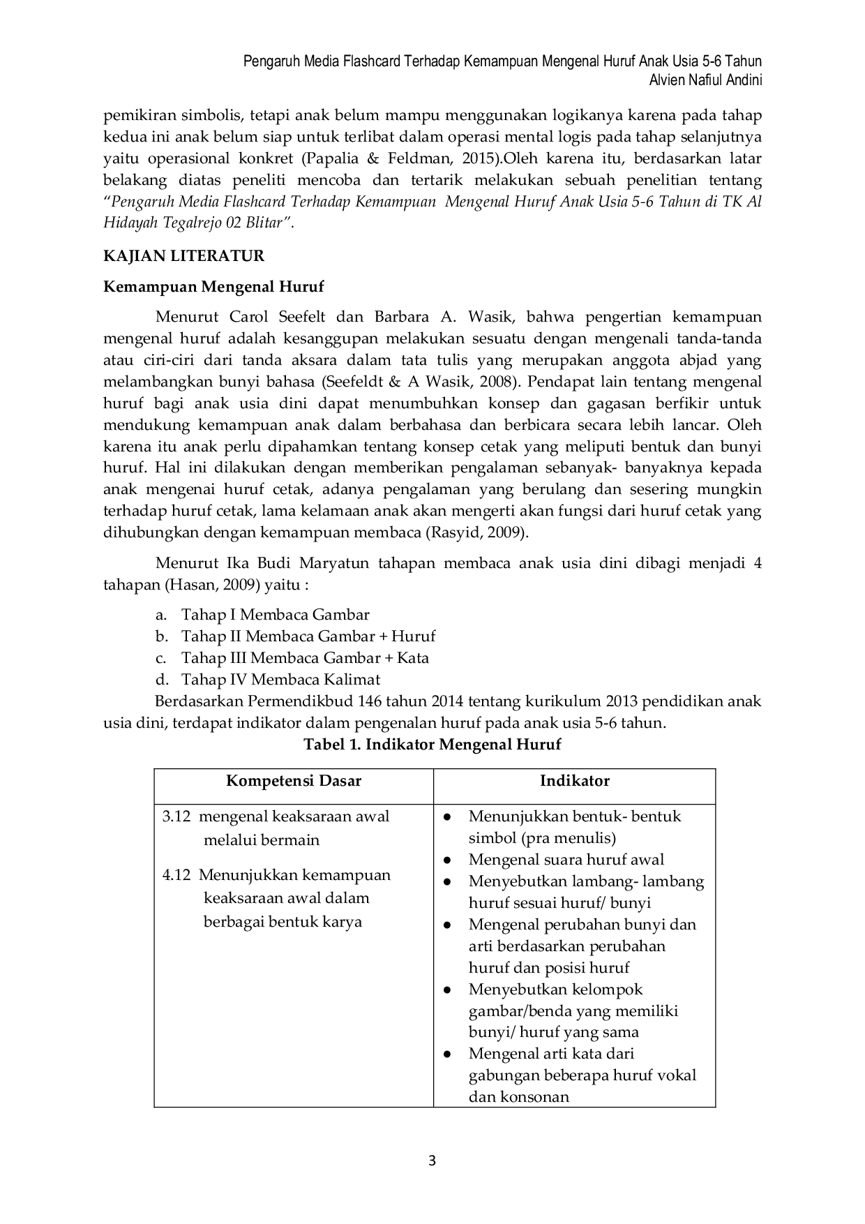 JURIS Pengaruh Media Flashcard Terhadap Kemampuan Mengenal Huruf Anak Usia 5 6 Tahun