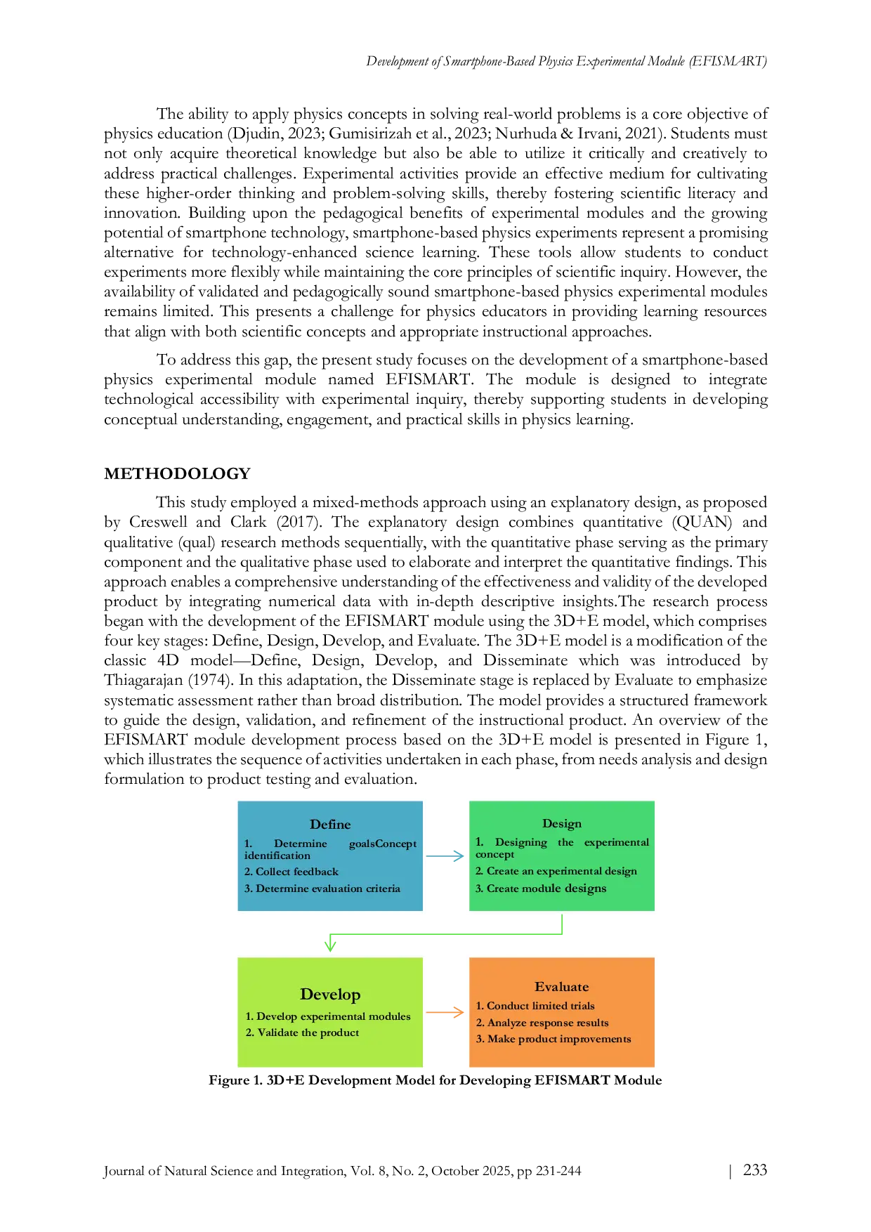 JURIS Development of Smartphone Based Physics Experimental Module EFISMART