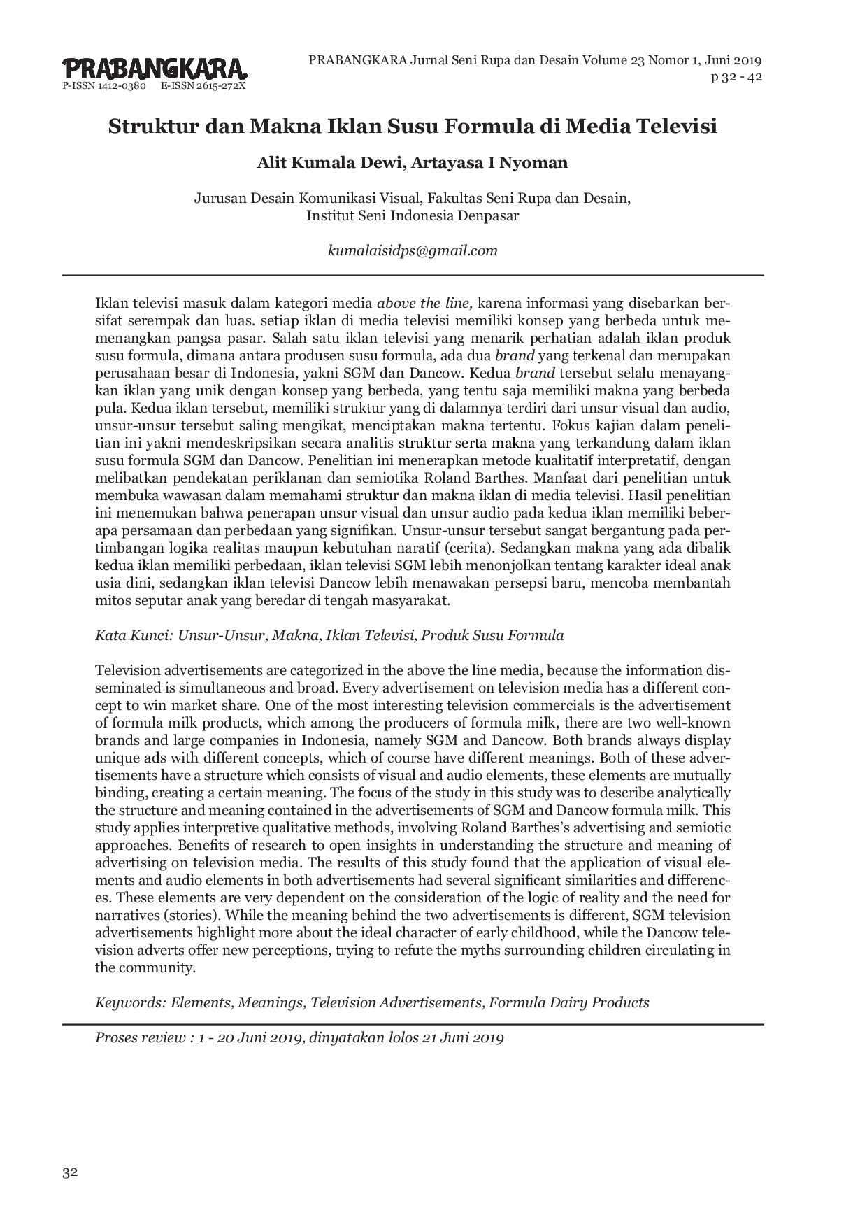 JURIS Struktur dan Makna Iklan Susu Formula di Media Televisi