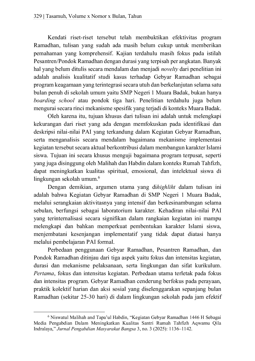 JURIS Nilai Nilai Pendidikan Agama Islam Dalam Membangun Karakter Islami Siswa Melalui Kegiatan Gebyar Ramadhan Di SMP Negeri 1 Muara Badak