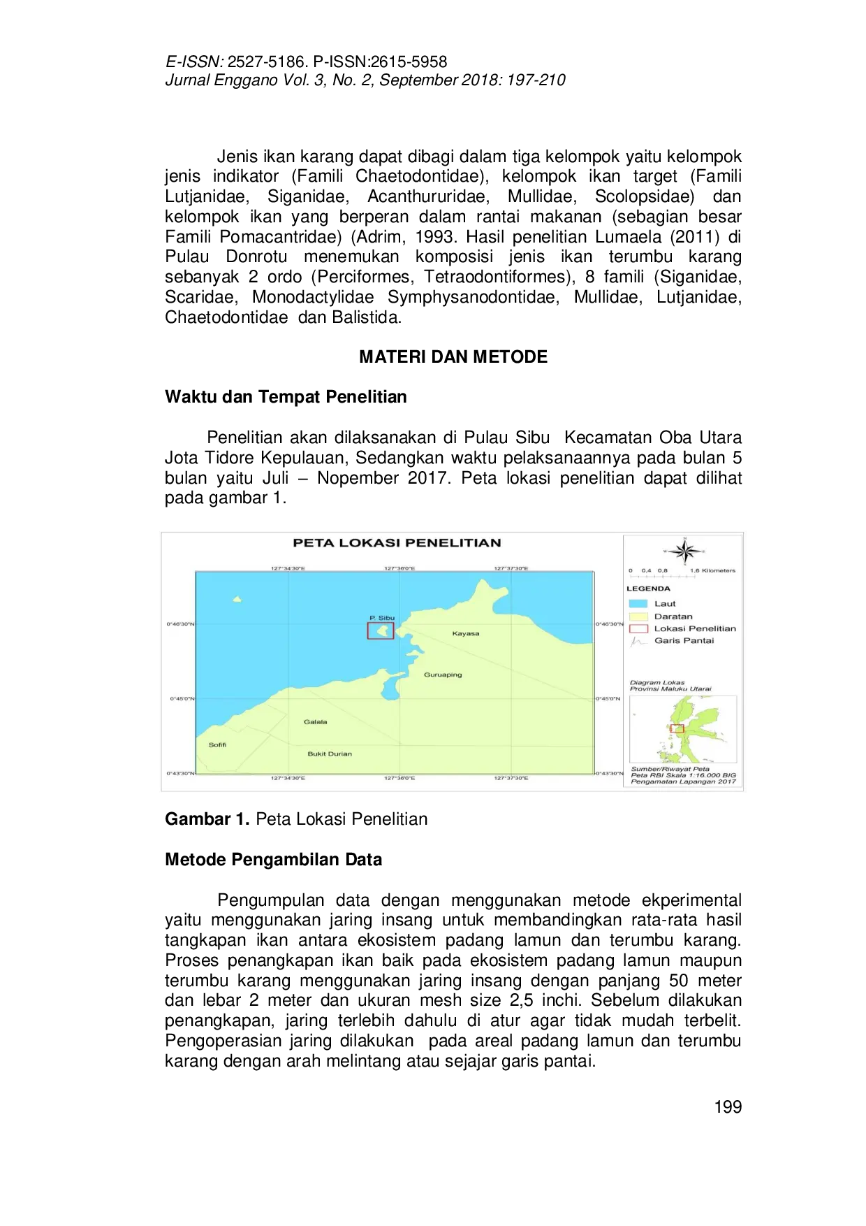 JURIS Komunitas Ikan pada Ekosistem Padang Lamun dan Terumbu Karang di Pulau Sibu Kecamatan Oba Utara Kota Tidore Kepulauan