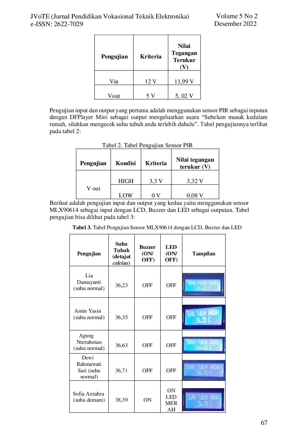JURIS Rancang Bangun Sistem Pengukur Suhu Tubuh Manusia Jarak Jauh Berbasis Internet Of Things IOT