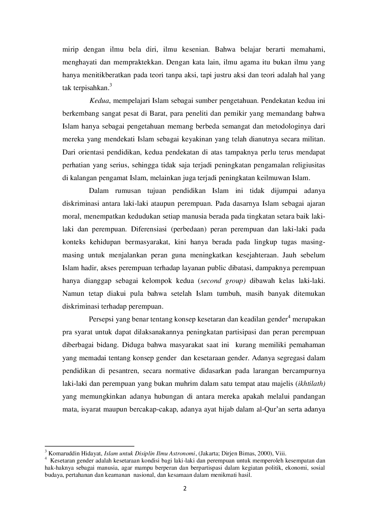 JURIS Segregasi Gender Dalam Pembelajaran Ilmu Falak Di Pesantren Salafiyah Lirboyo Kediri Dan Pesantren Modern Assalam Surakarta Sebagai Upaya Pemberdayaan Peran Perempuan