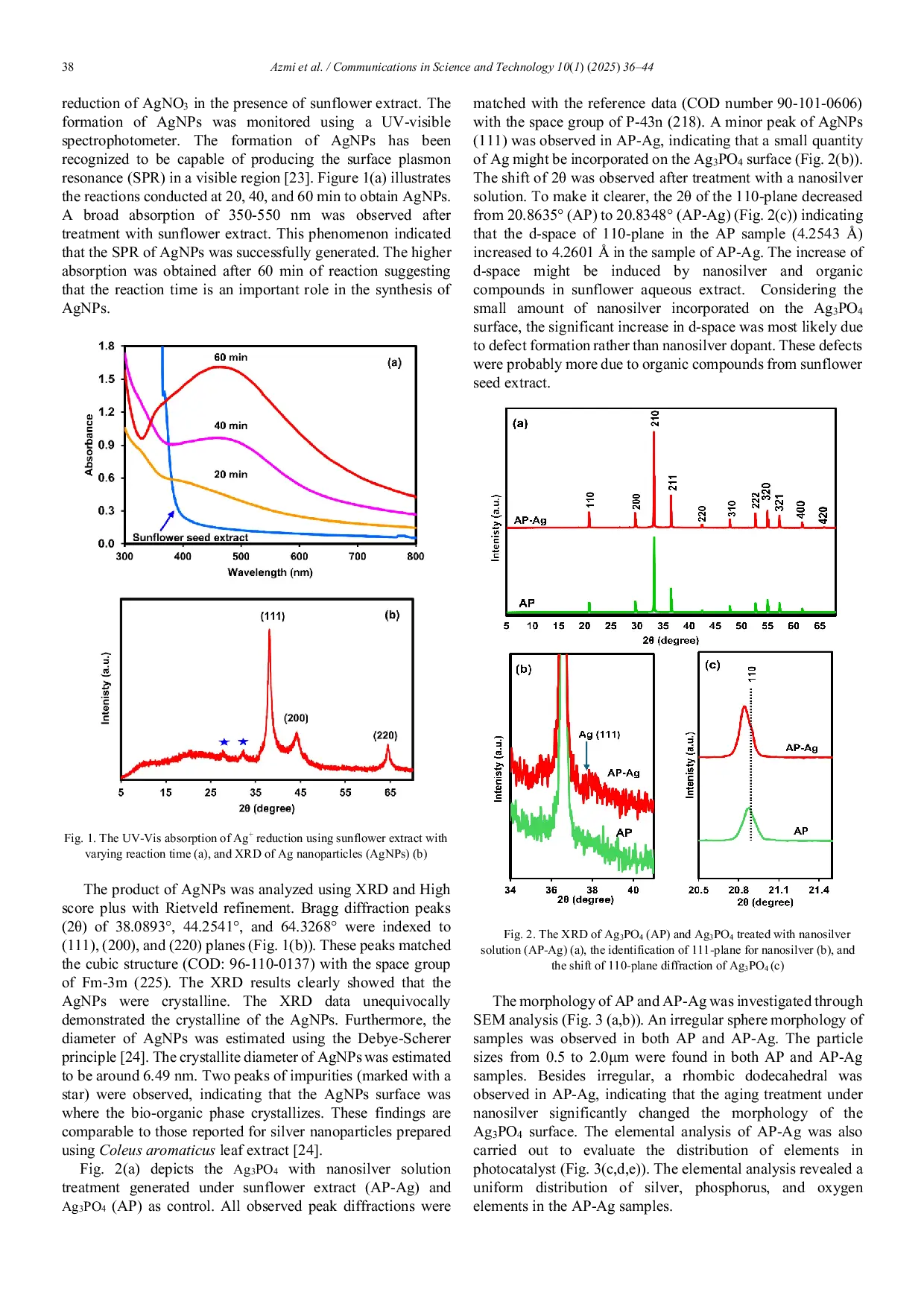 JURIS Modification of Ag3PO4 surface using a nanosilver solution prepared under sunflower seed extract