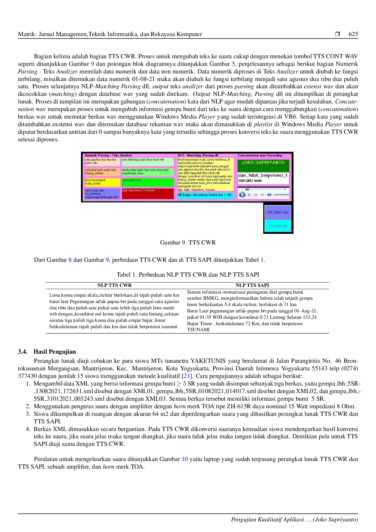 JURIS Pengujian Kualitatif Aplikasi Informasi Gempa Bumi dalam Bentuk Suara untuk Tunanetra