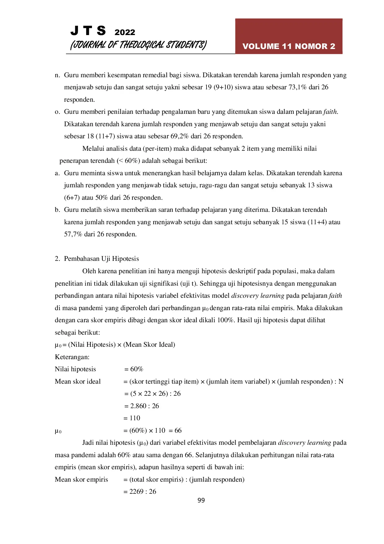JURIS Efektivitas Model Pembelajaran Discovery Learning Pada Masa Pandemi