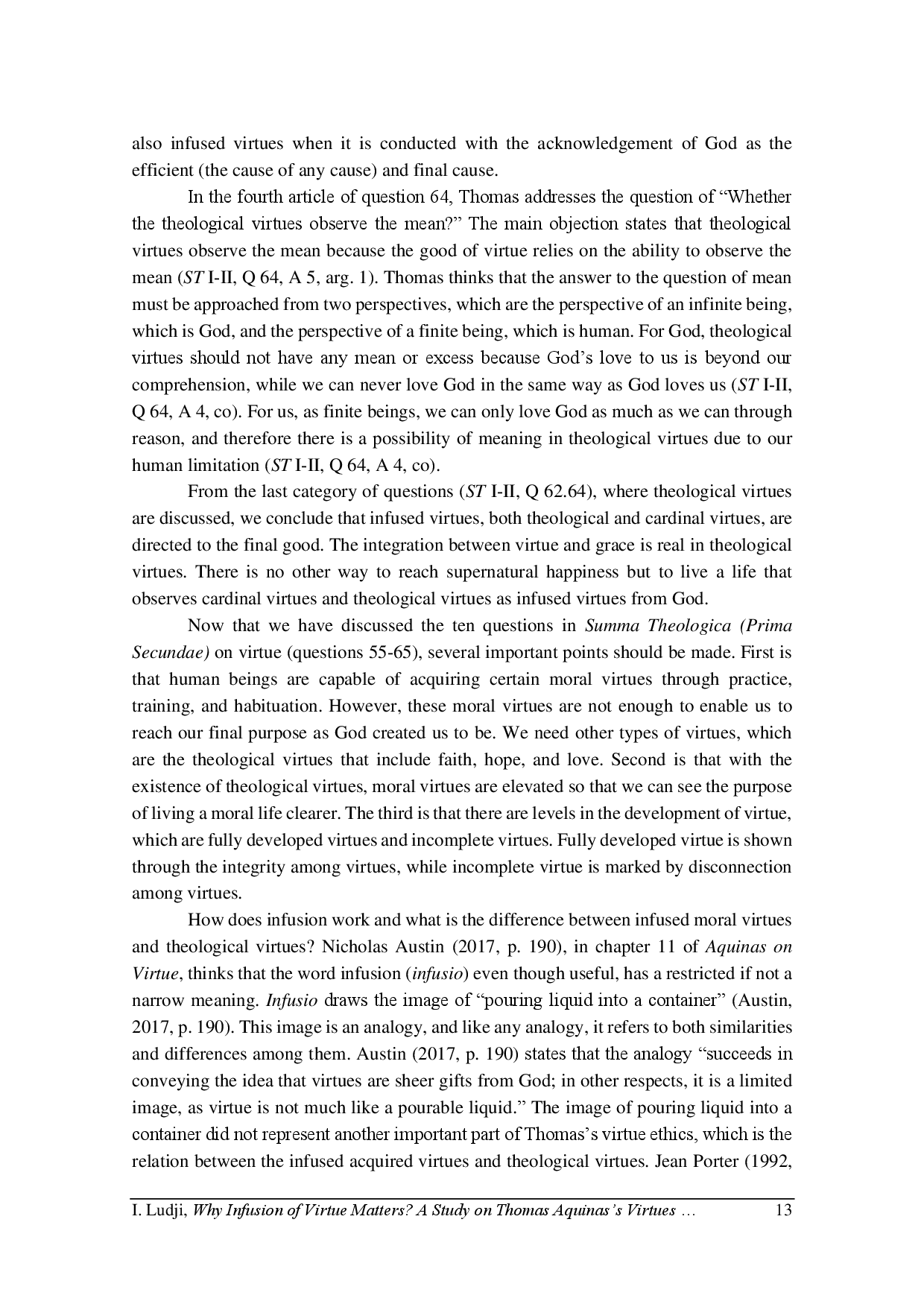juris Why Infusion of Virtue Matters A Study on Thomas Aquinas s Virtues in a Person s Ethical Decision