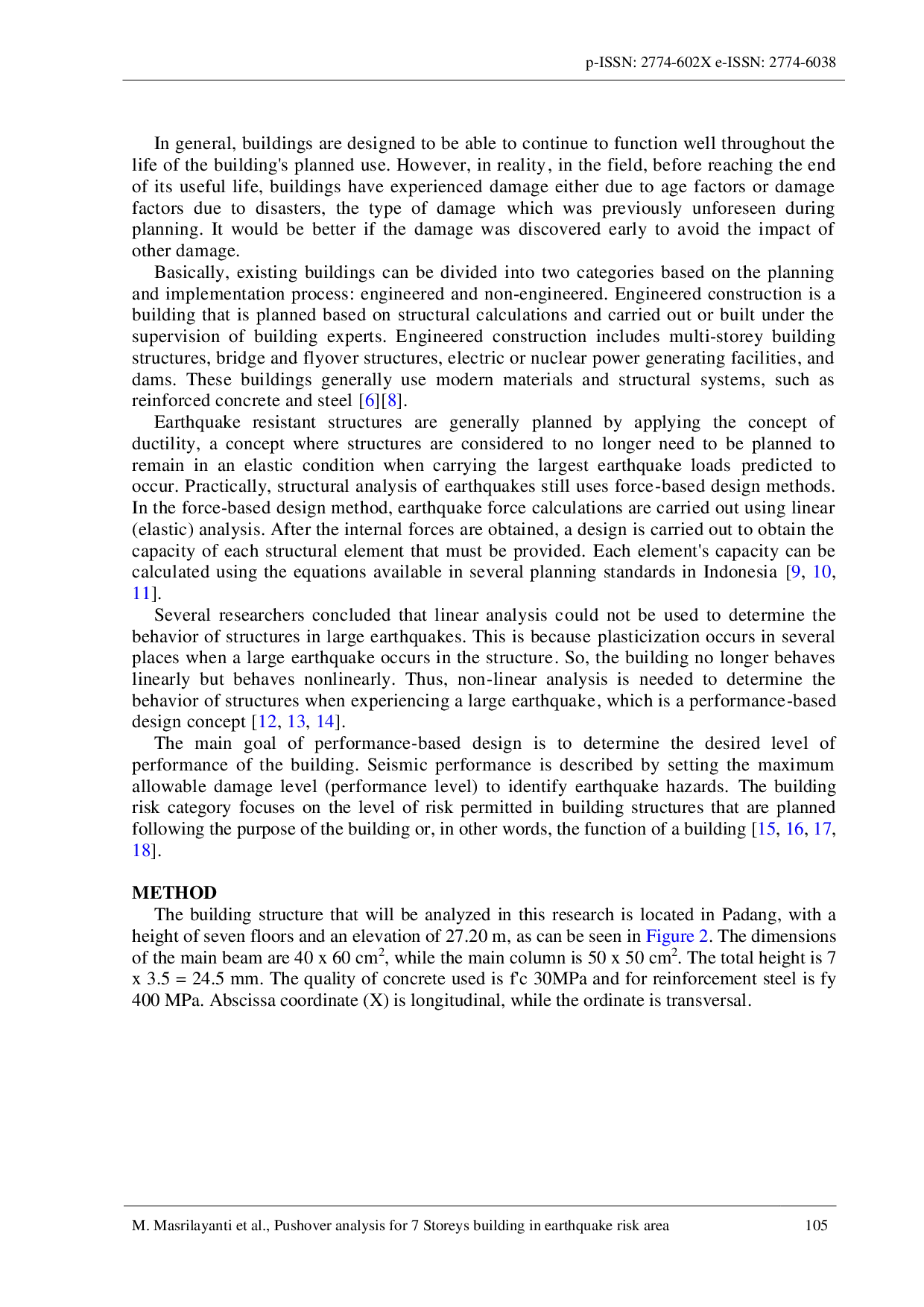 JURIS Pushover analysis for seven Storey building in an earthquake risk area