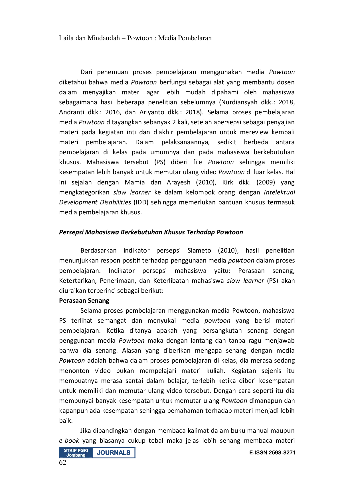 JURIS Powtoon Media Pembelajaran Untuk Mengajar Mahasiswa Berkebutuhan Khusus