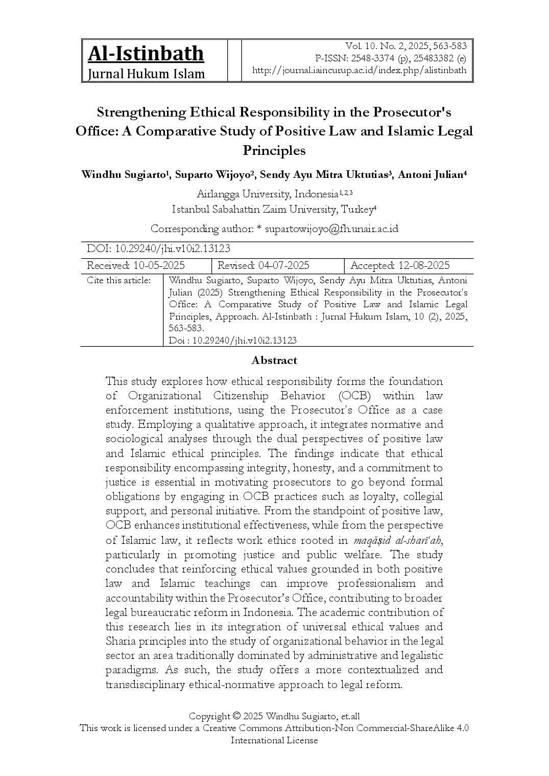 juris Strengthening Ethical Responsibility in the Prosecutor s Office A Comparative Study of Positive Law and Islamic Legal Principles