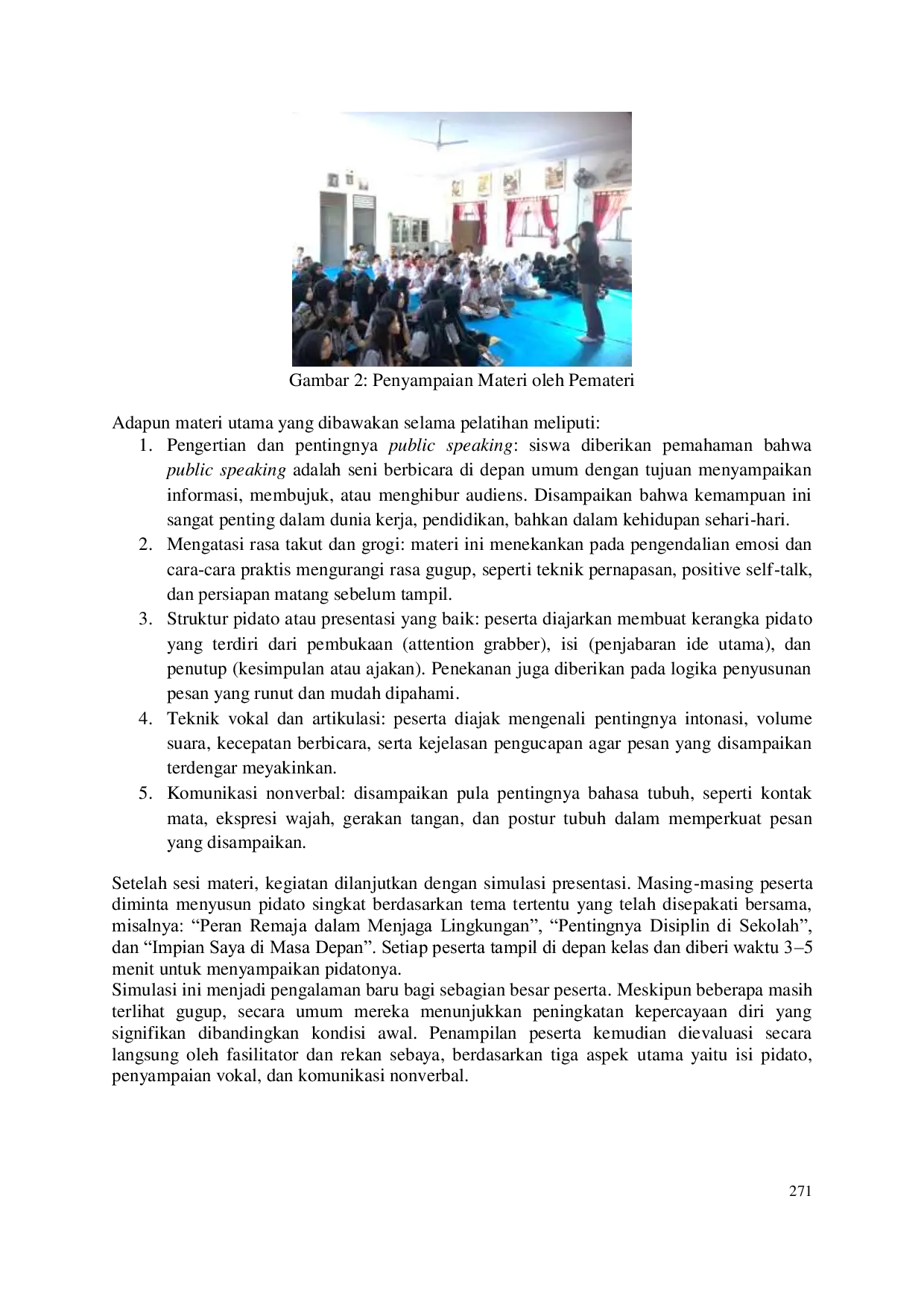 JURIS Pelatihan Public Speaking Bagi Remaja Di Sman 1 Pantai Labu