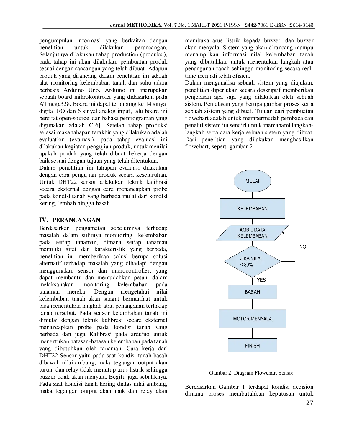 JURIS SIMULASI PENDETEKSI KELEMBABAN PADA TANAH MENGGUNAKAN SENSOR DHT22 DENGAN PROTEUS