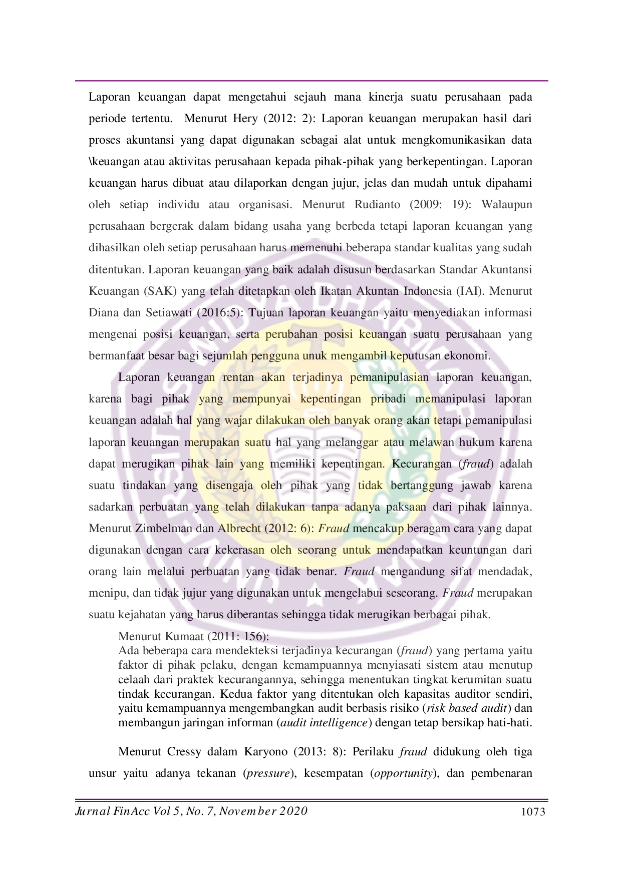 JURIS Analisis Pengaruh Fraud Triangle Terhadap Kecurangan Laporan Keuangan Pada Perusahaan Subsektor Pertambangan Batu Bara Di Bursa Efek Indonesia