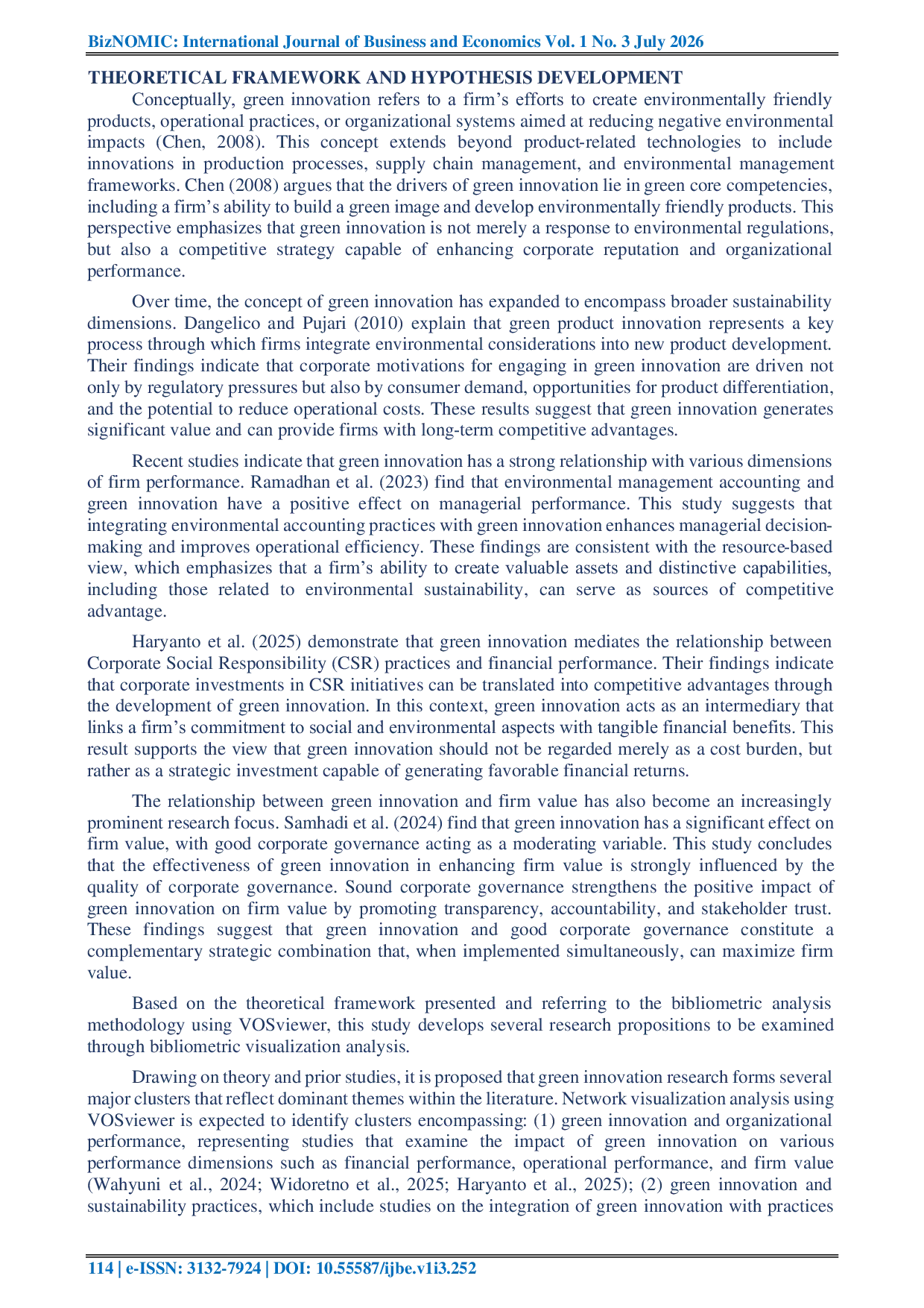 JURIS Bibliometrics in Green Innovation