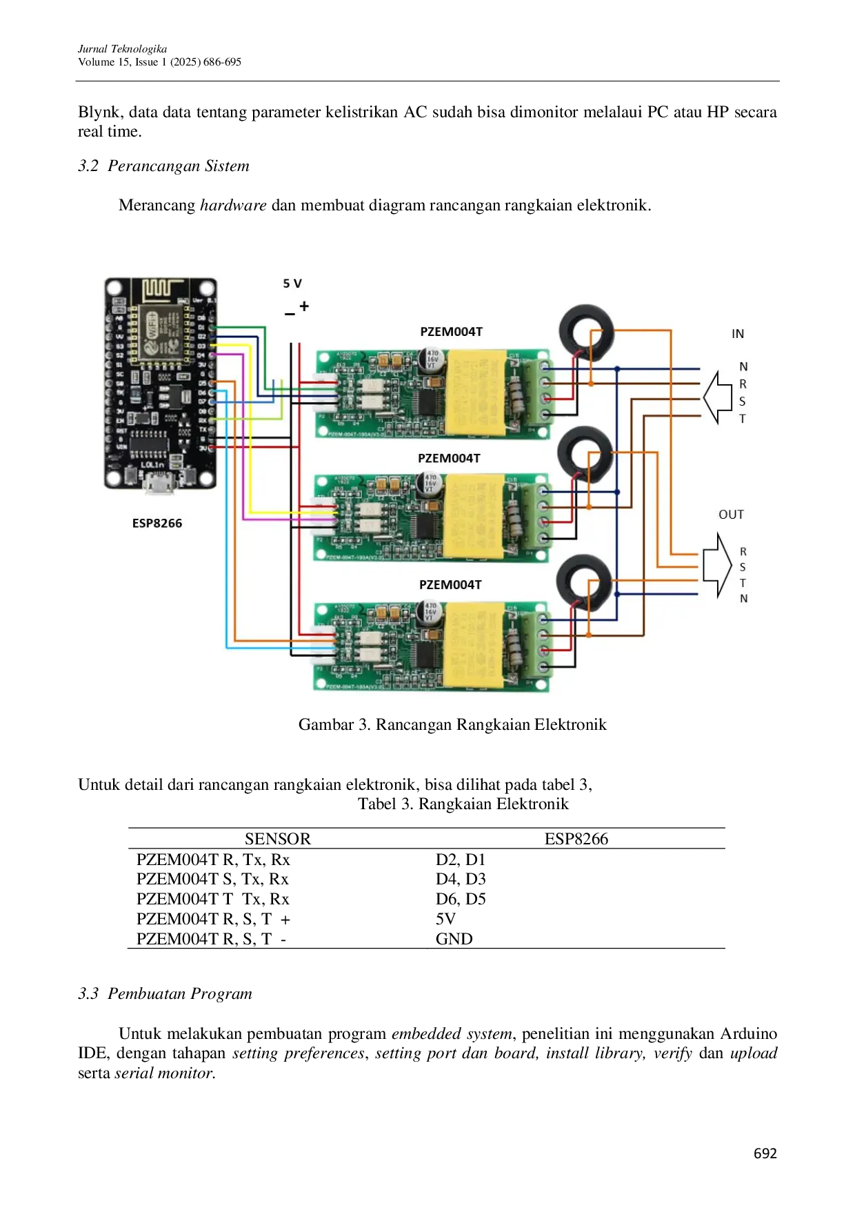 JURIS Sistem Monitoring Parameter Listrik Tiga Fasa Berbasis IoT Dengan Data Logger Untuk Meningkatkan Efisiensi Energi
