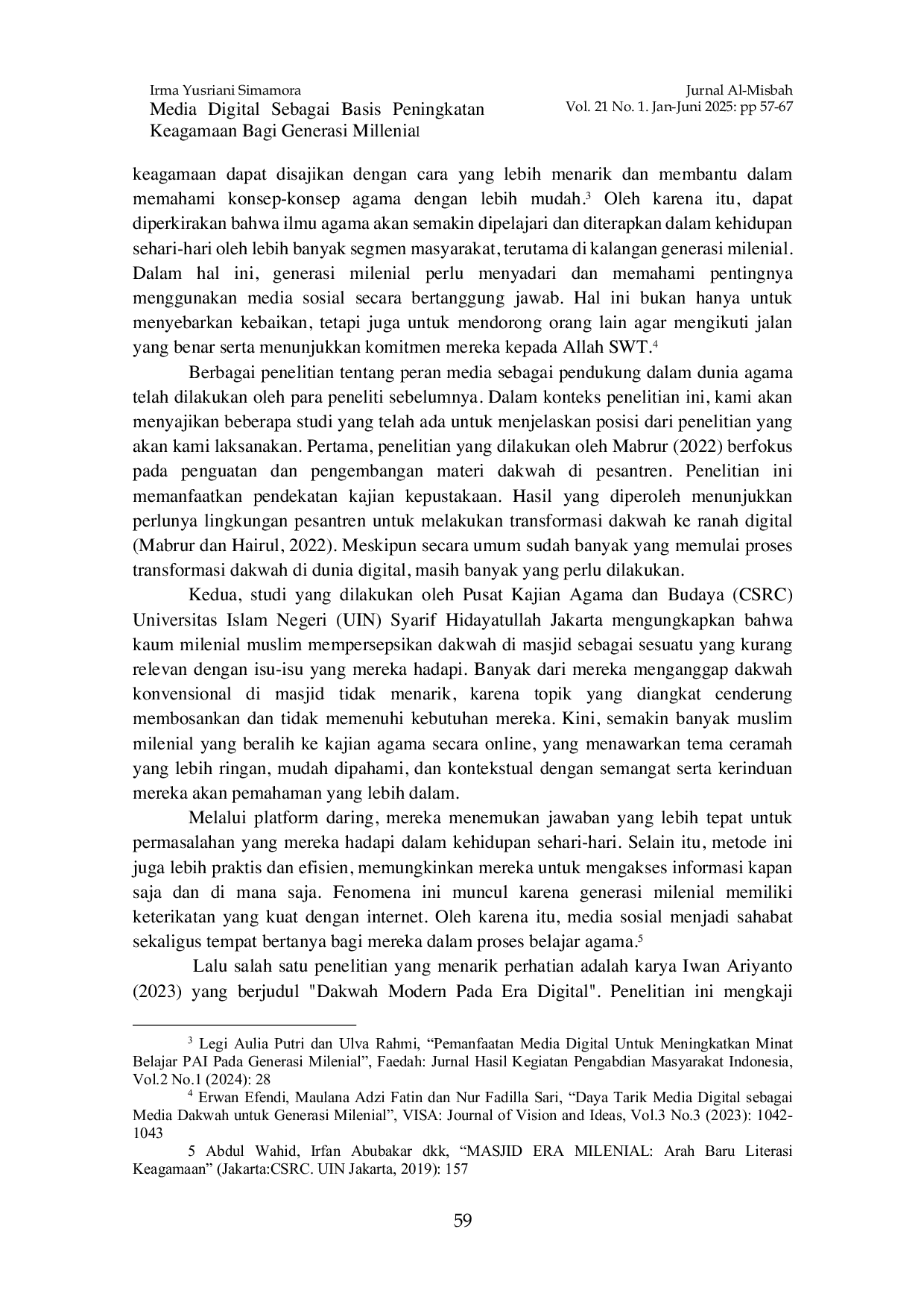 JURIS Media Digital Sebagai Basis Peningkatan Keagamaan Bagi Generasi Millenial