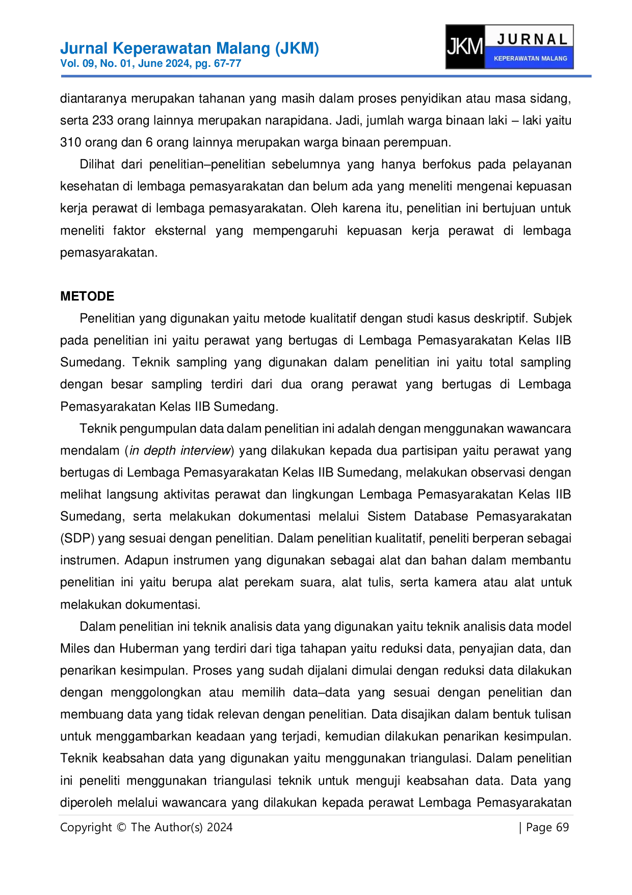 JURIS Faktor Eksternal Yang Memengaruhi Kepuasan Kerja Perawat