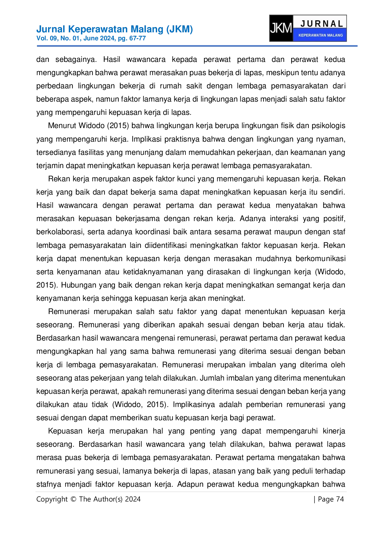 JURIS Faktor Eksternal Yang Memengaruhi Kepuasan Kerja Perawat