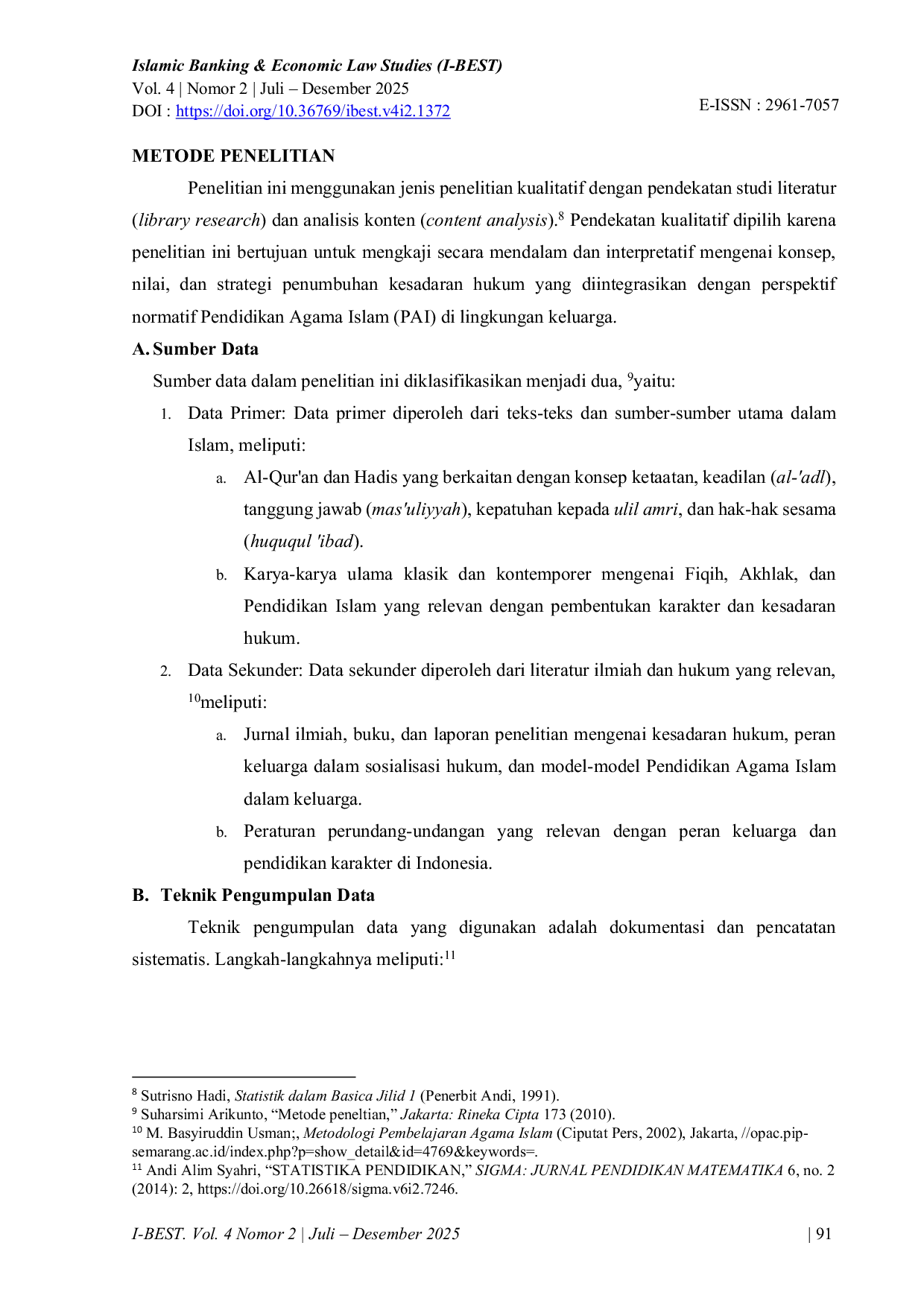 JURIS Upaya Menumbuhkan Kesadaran Hukum dalam Keluarga Perspektif Pendidikan Agama Islam