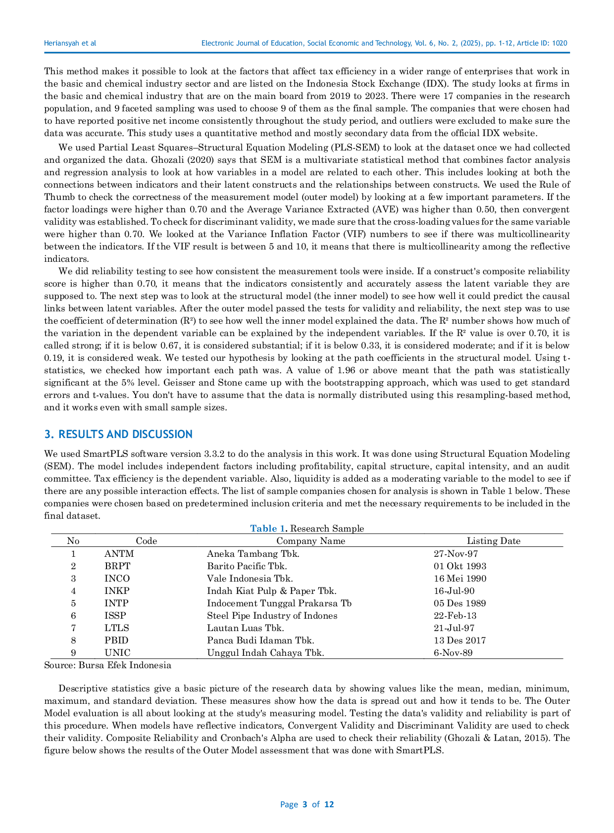 JURIS Determinants of Tax Efficiency in the Basic and Chemical Industry The Moderating Role of Liquidity