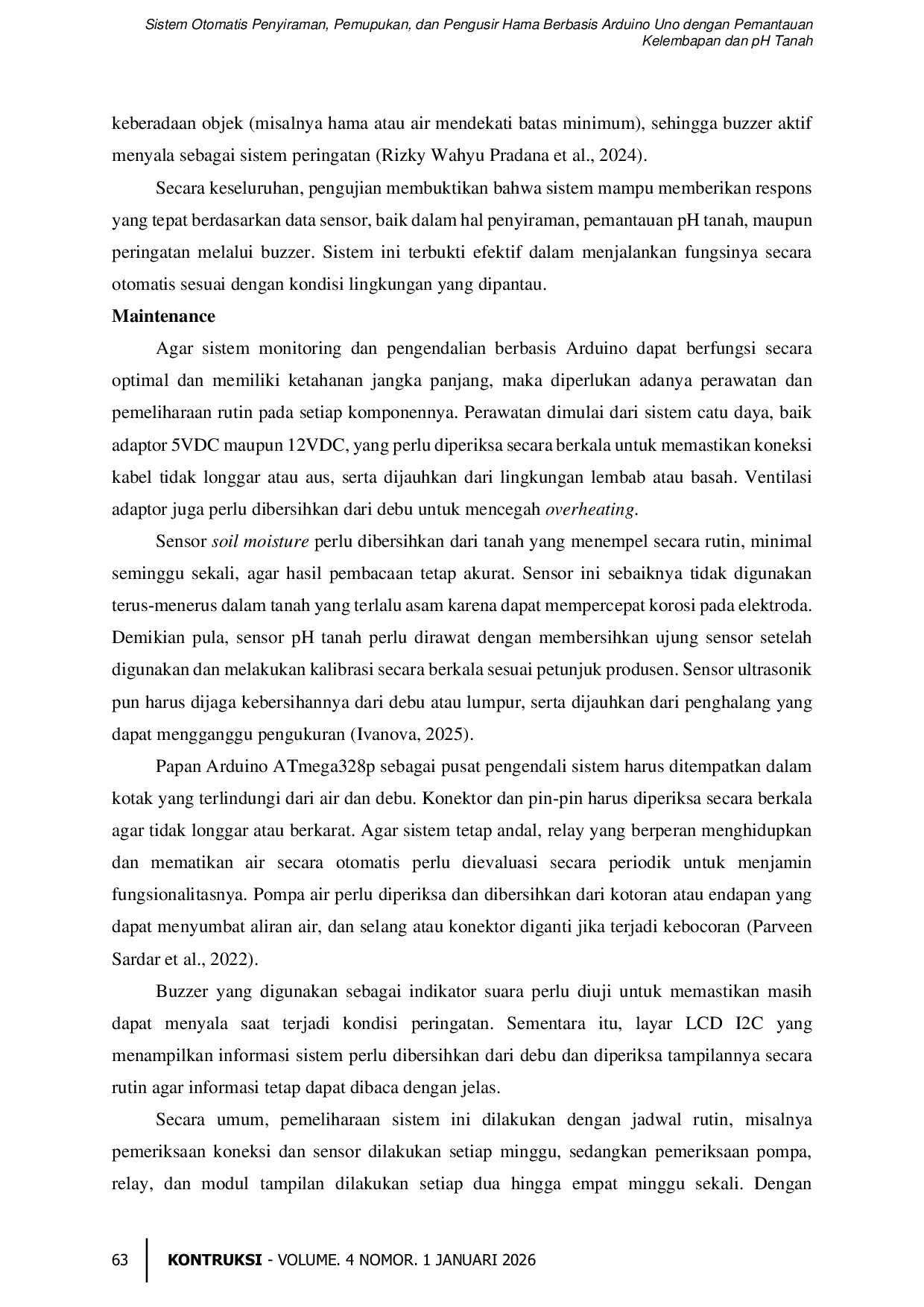 JURIS Sistem Otomatis Penyiraman Pemupukan dan Pengusir Hama Berbasis Arduino Uno dengan Pemantauan Kelembapan dan pH Tanah