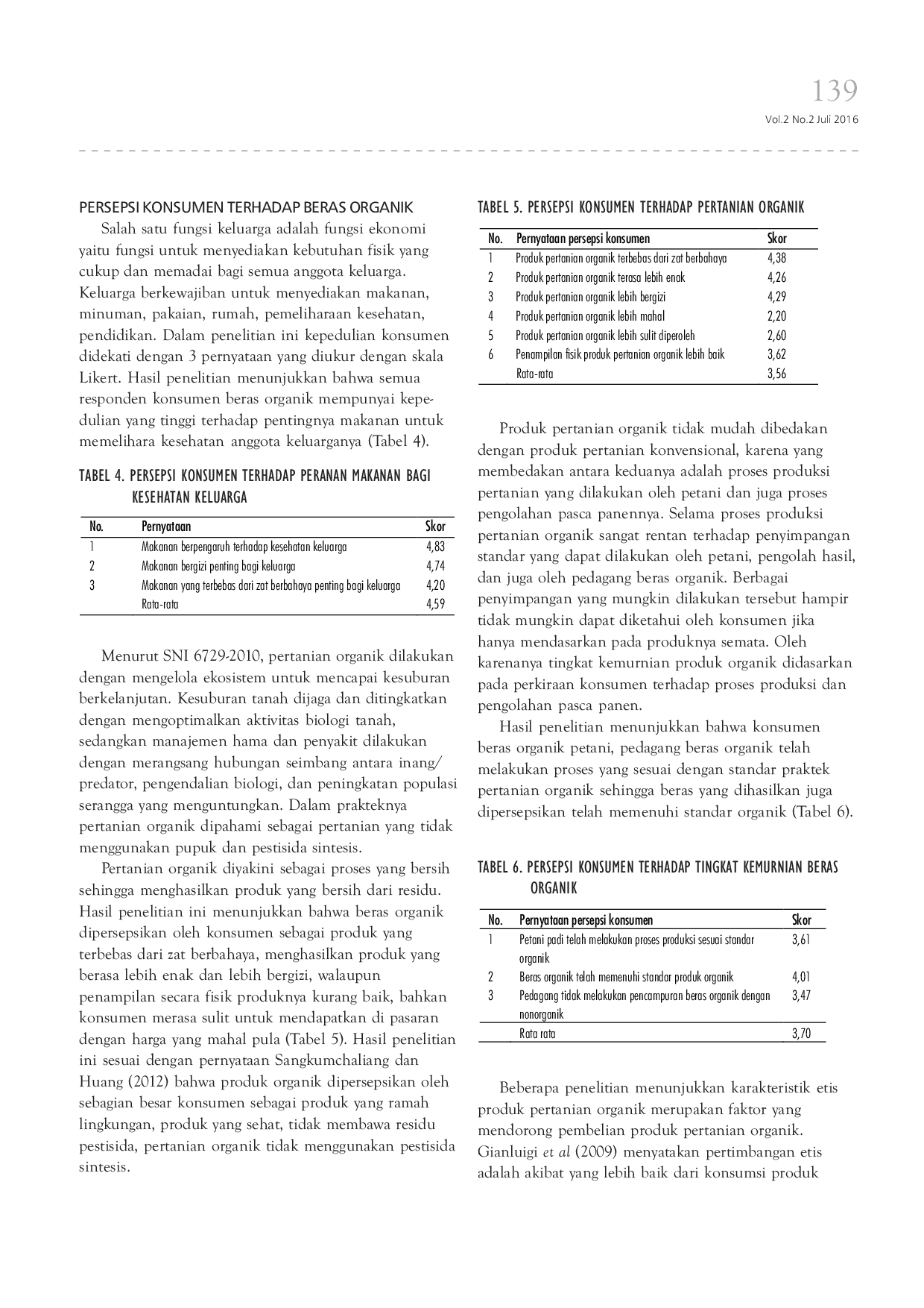 JURIS Minat Konsumen Terhadap Beras Organik di Daerah Istimewa Yogyakarta dan Jawa Tengah