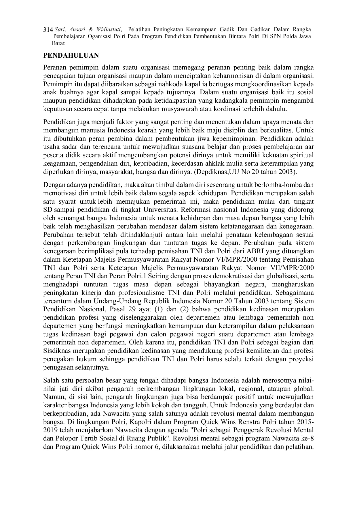 JURIS Dampak Peraturan Kehidupan Siswa Perdupsis Dalam Pembentukan Mental Kepemimpinan Siswa Pendidikan Pembentukan Bintara Polri Di Spn Polda Jawa Barat