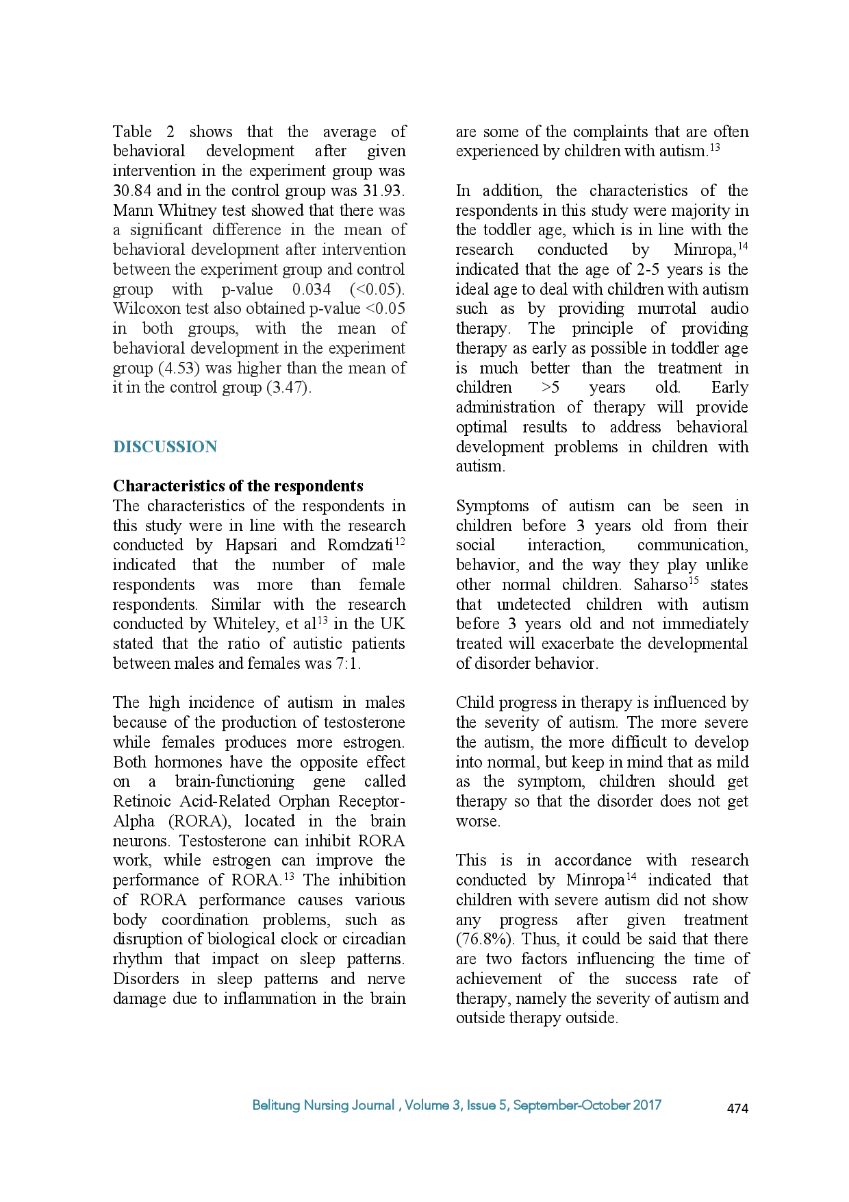 juris Effect of Audio Therapy Using Al Qur an Murrotal on Behavior Development in Children with Autism