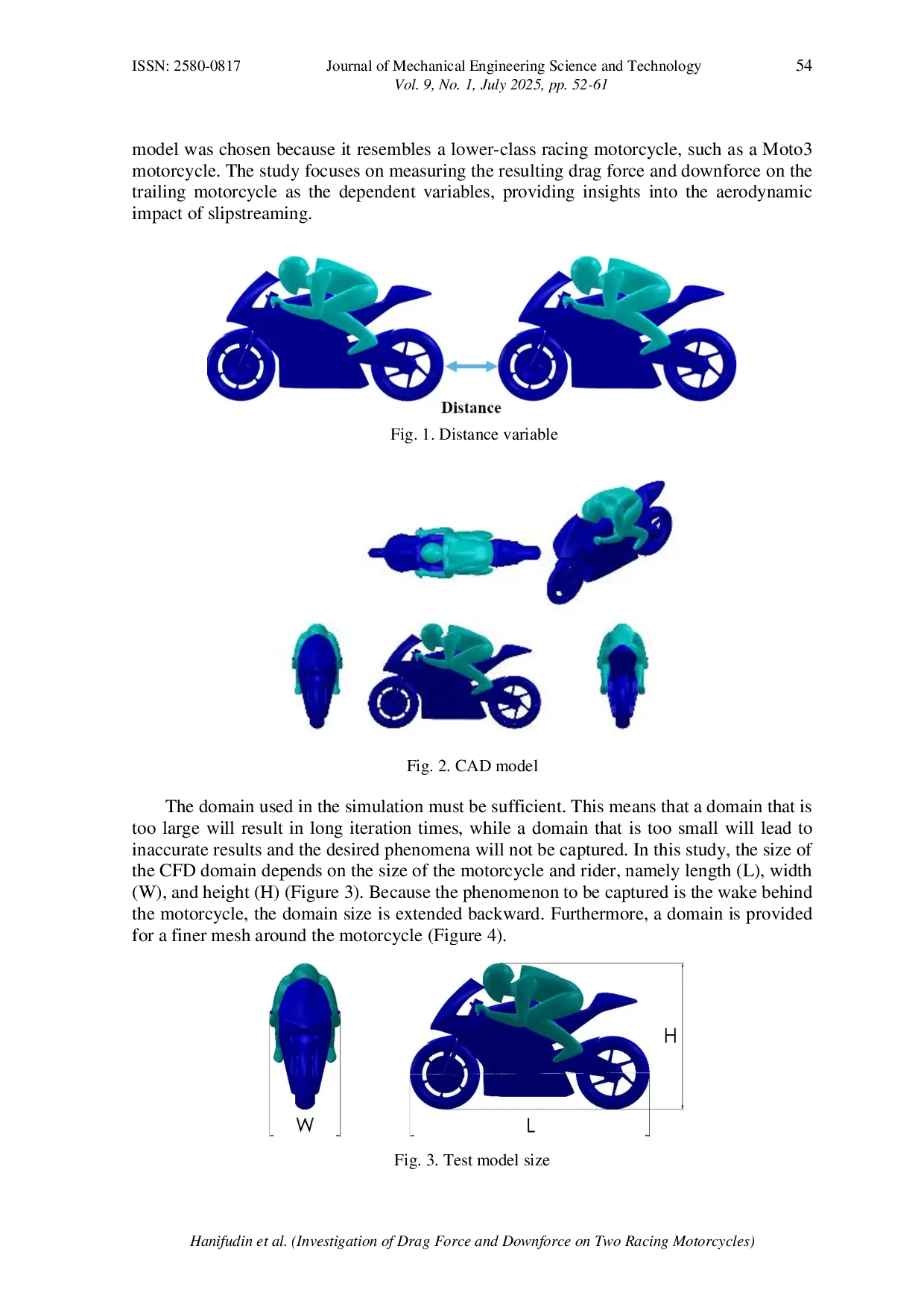 JURIS Investigation of Drag Force and Downforce on Two Racing Motorcycles in Slipstream Conditions