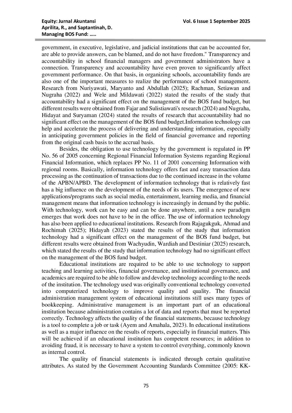 JURIS Managing BOS Fund The Role of Transparency IT and Accountability in Surakarta School