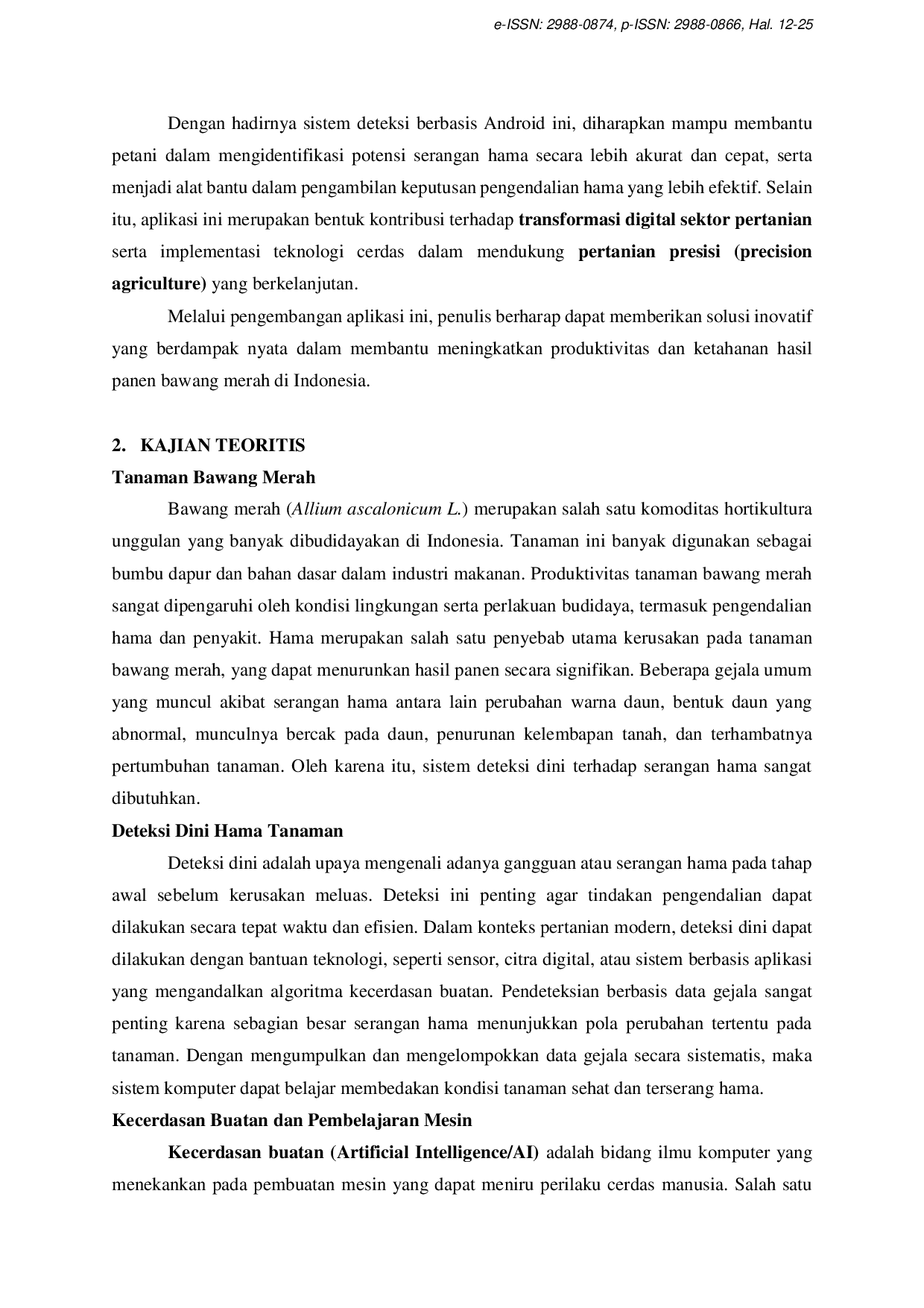 JURIS Sistem Deteksi Hama Tanaman Bawang Merah Menggunakan Algoritma K Means Clustering