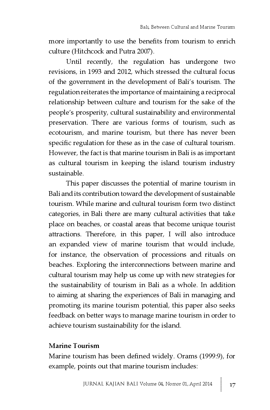 juris Bali Between Cultural and Marine Tourism