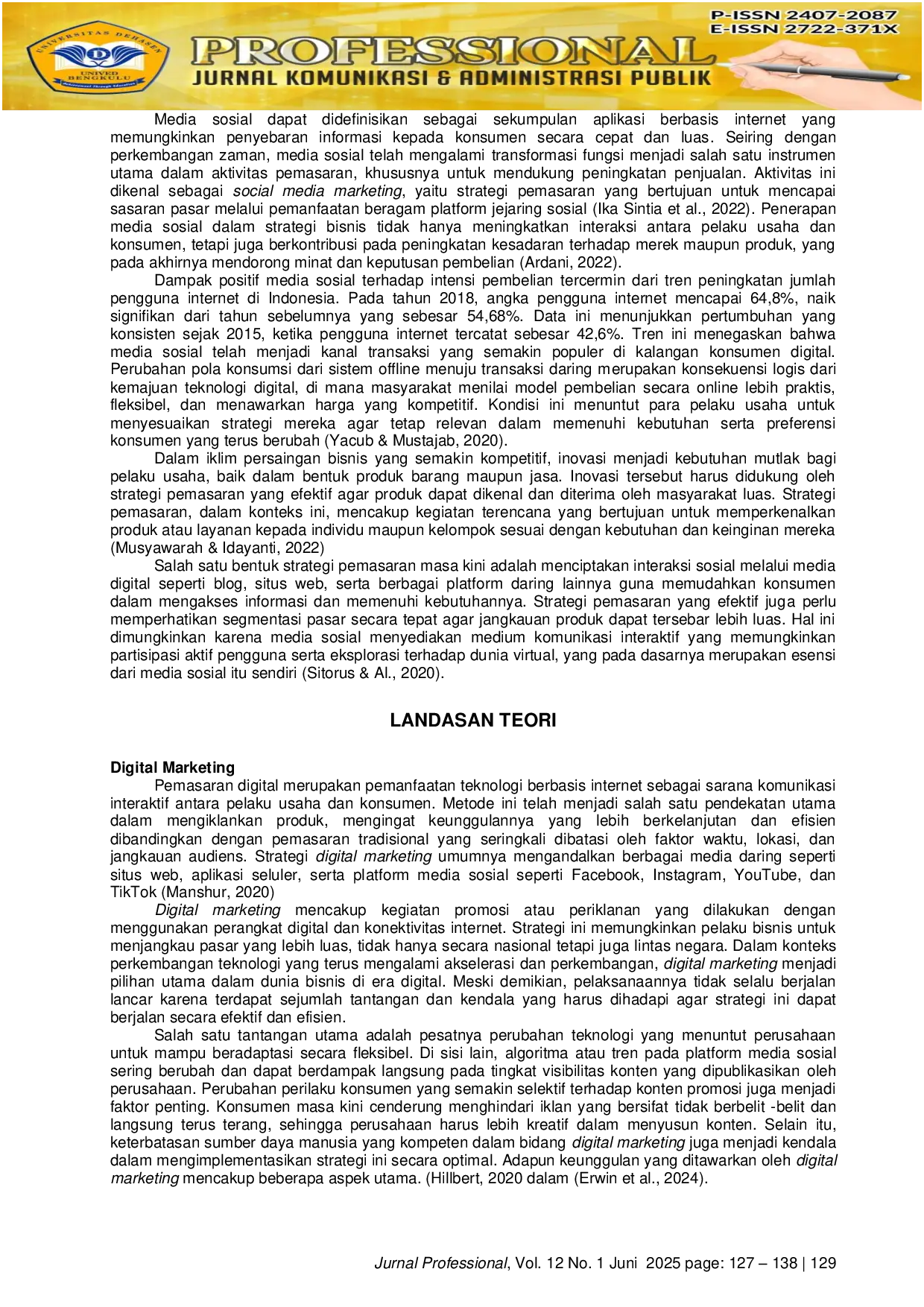 JURIS Strategi Digital Marketing PDAM Air Moedal