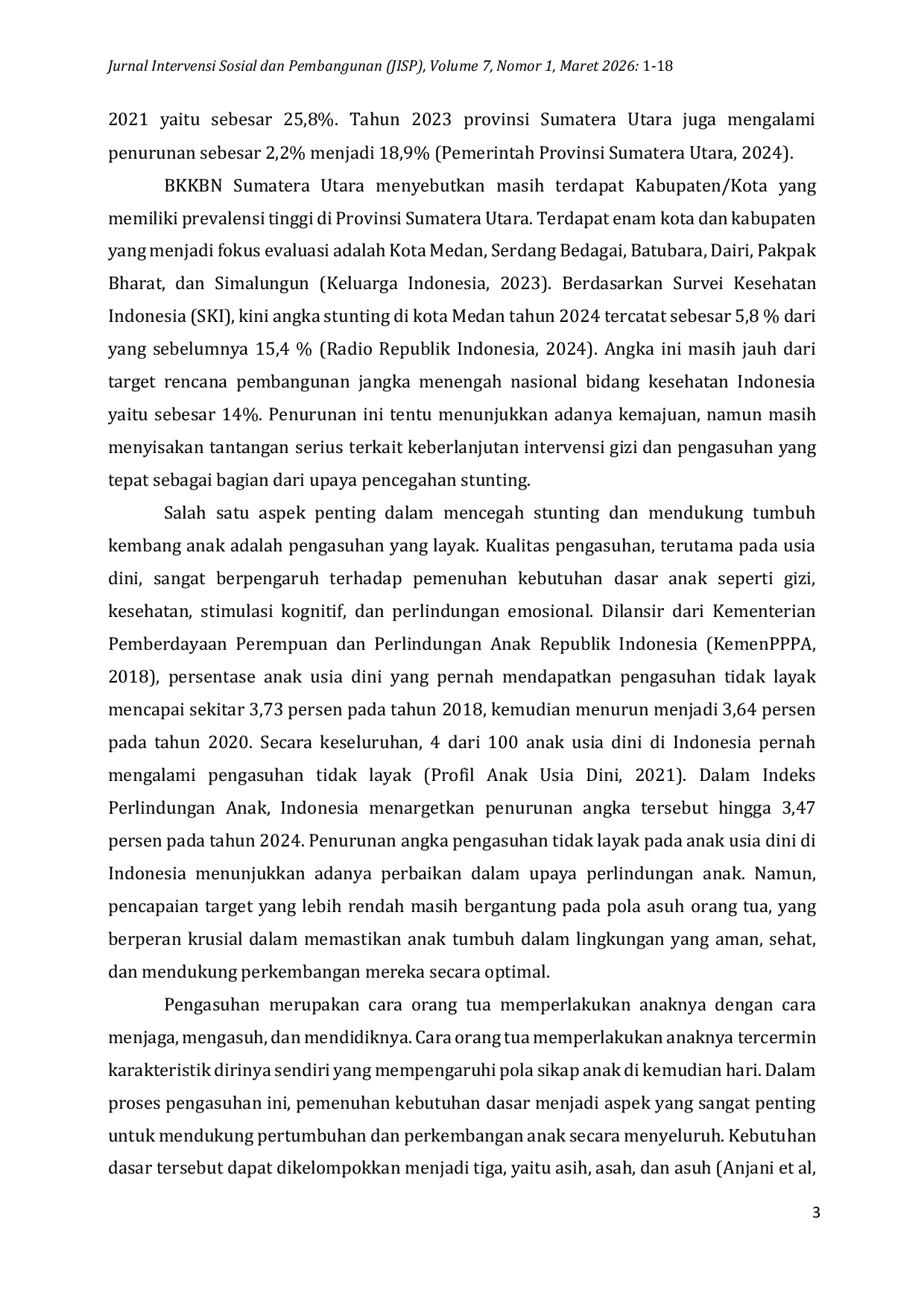 JURIS Efektivitas Program Pengasuhan Dalam Memenuhi Kebutuhan Dasar Anak Balita Di Uptd Pelayanan Sosial Anak Balita Medan