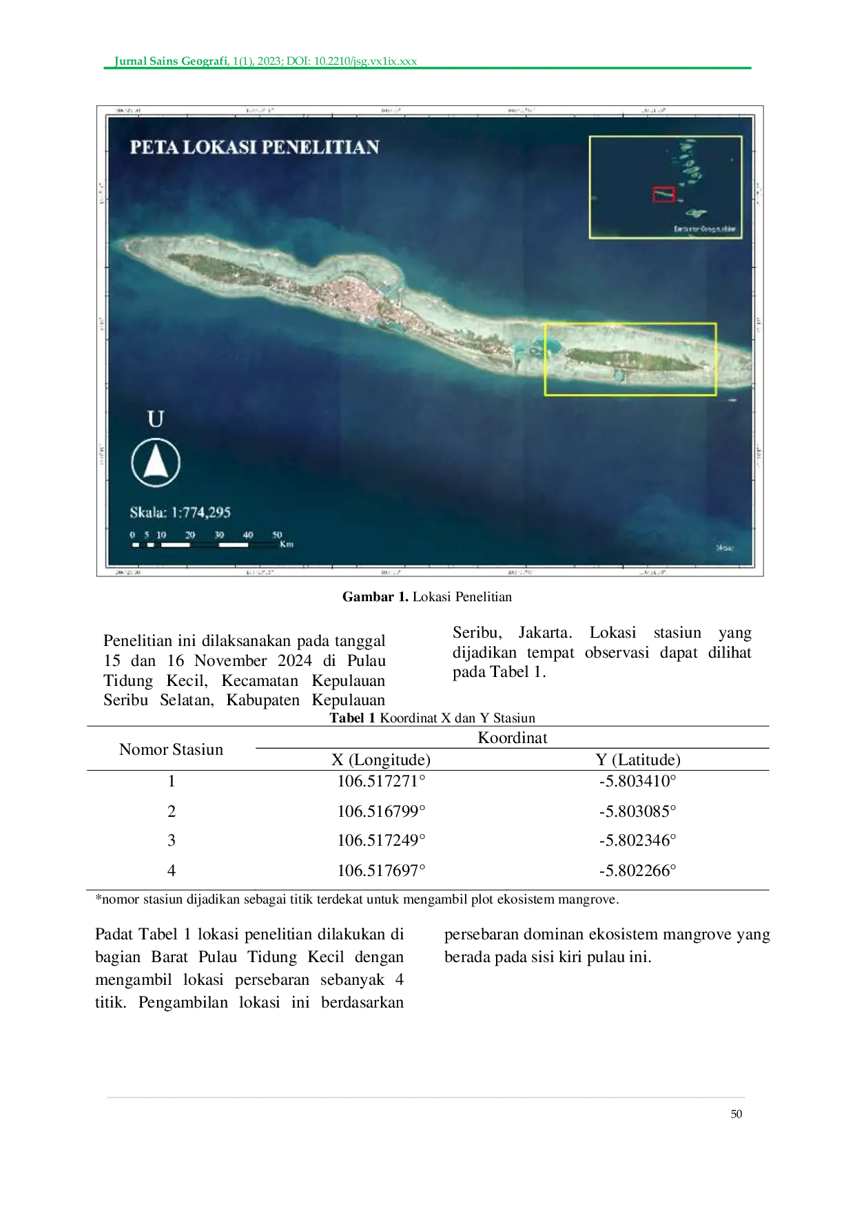 JURIS Estimasi serapan karbon biru pada ekosistem mangrove rhizophora mucronata di Pulau Tidung Kecil Kuantifikasi Potensi Penyimpanan Karbon Biru oleh Mangrove Rhizophora mucronata di Pulau Tidung Kecil