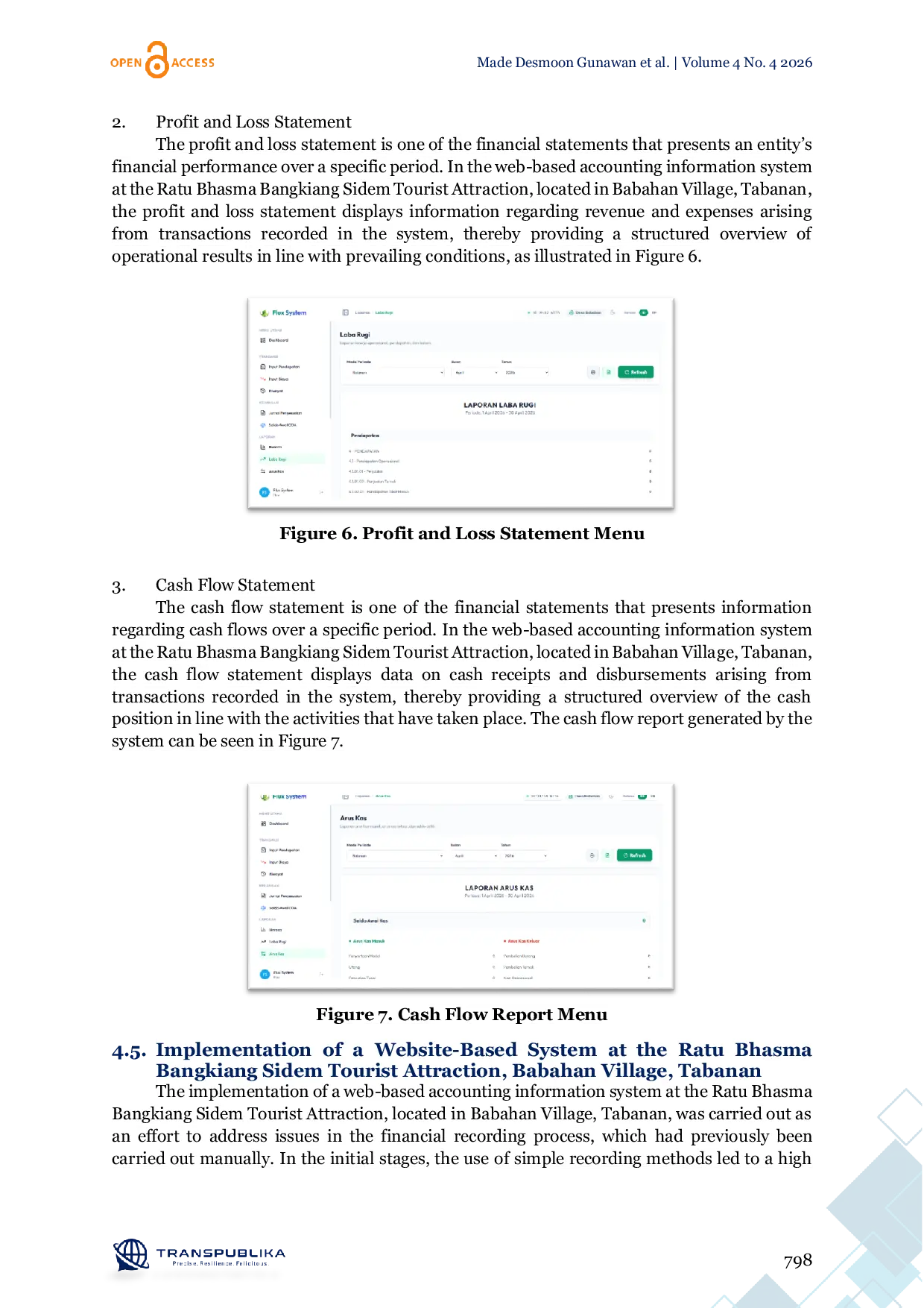 JURIS Digital Transformation of Financial Management through a Web Based Accounting Information System at the Ratu Bhasma Bangkiang Sidem Tourist Attraction in Babahan Village Tabanan Regency