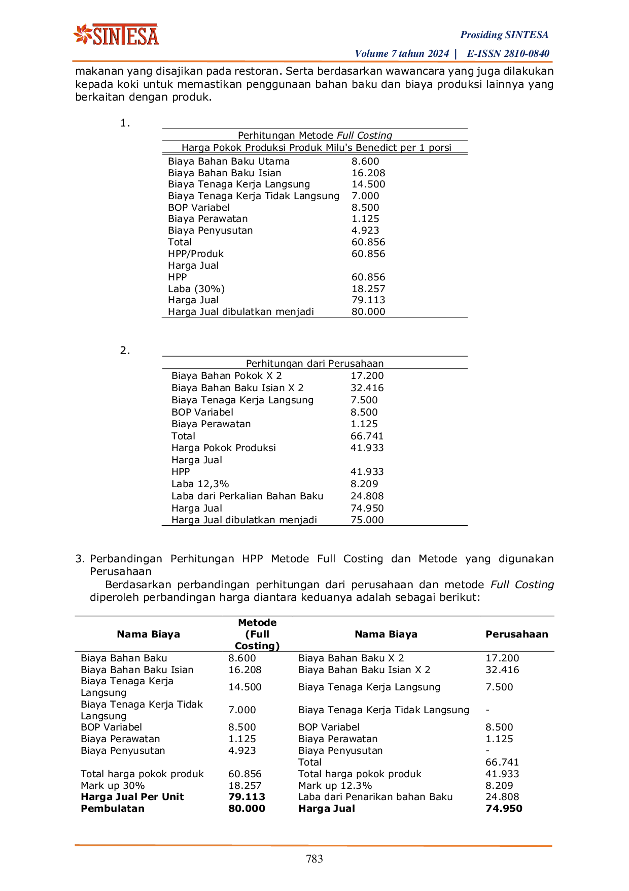 JURIS Analisis Faktor Penentu Laba Dalam Perhitungan Harga Pokok Penjualan Di Restoran Milu by Nook