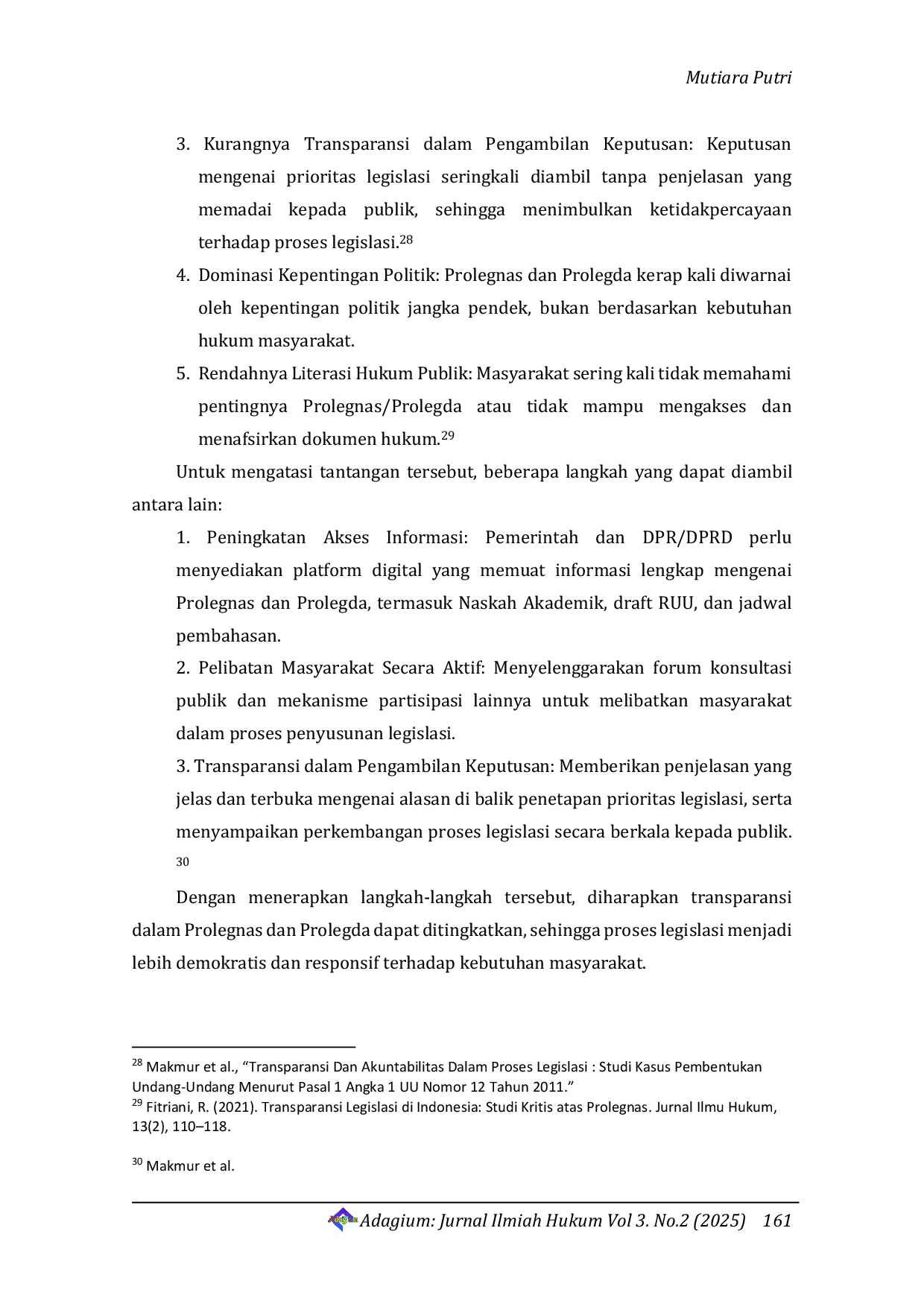JURIS Menguji Transparansi dan Partisipasi Publik dalam Politik Legislasi Refleksi atas Prolegnas dan Prolegda di Indonesia
