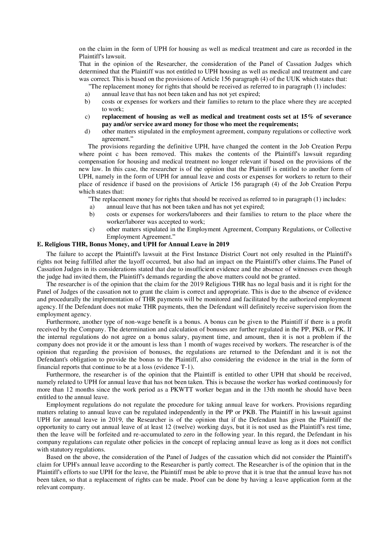 JURIS Juridical Analysis Of Supreme Court Decision Number 179K Pdt Sus Phi 2024 Regarding The Fulfillment Of Pkwtt Workers Rights After Termination For Efficiency Reasons