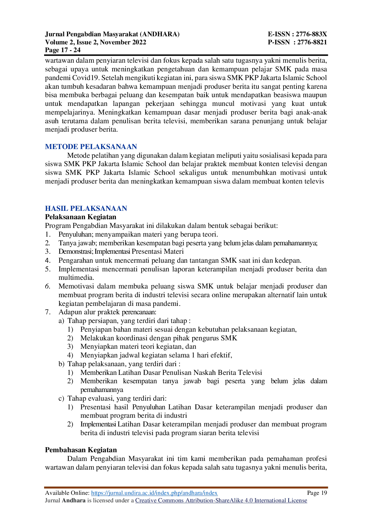 JURIS Keterampilan Menjadi Produser Berita untuk Siswa SMK PKP Jakarta Islamic School